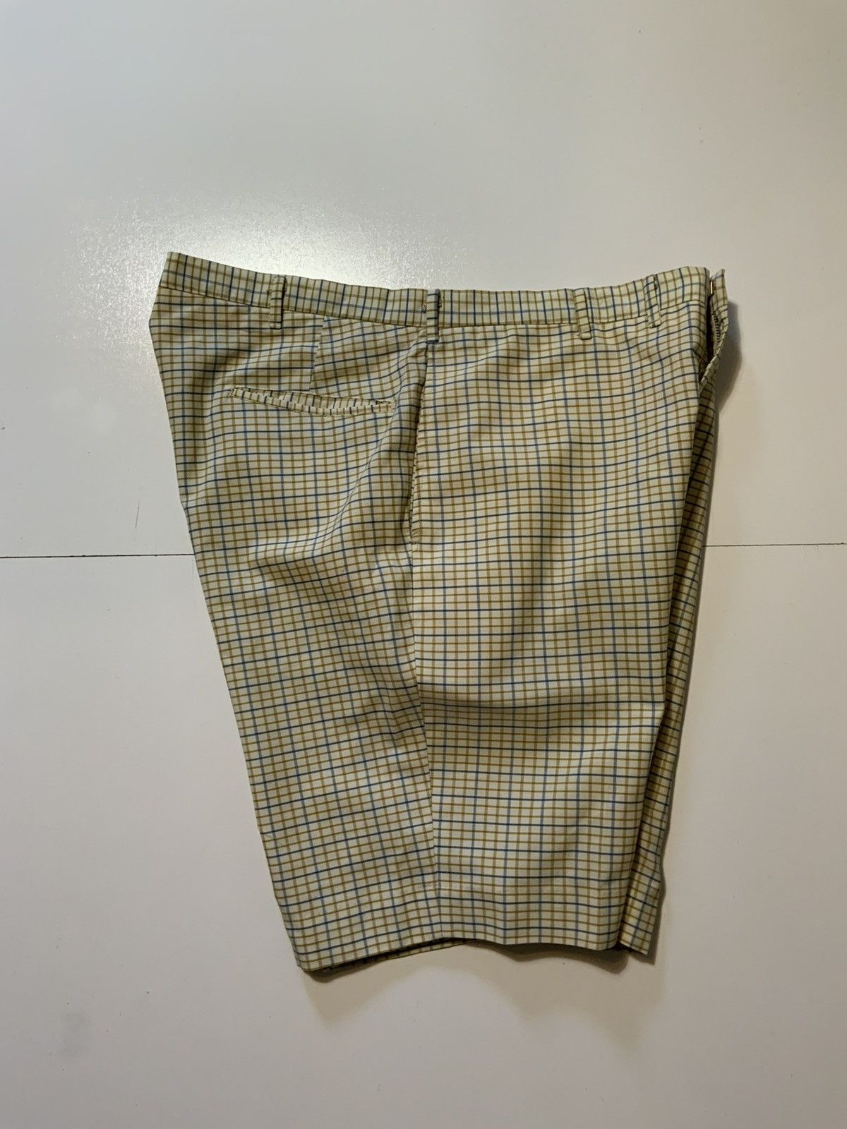 Vintage 60s 70s Andover Shop Galey & Lord Gripper Zip Plaid Shorts Size US 38 / EU 54 - 2 Thumbnail