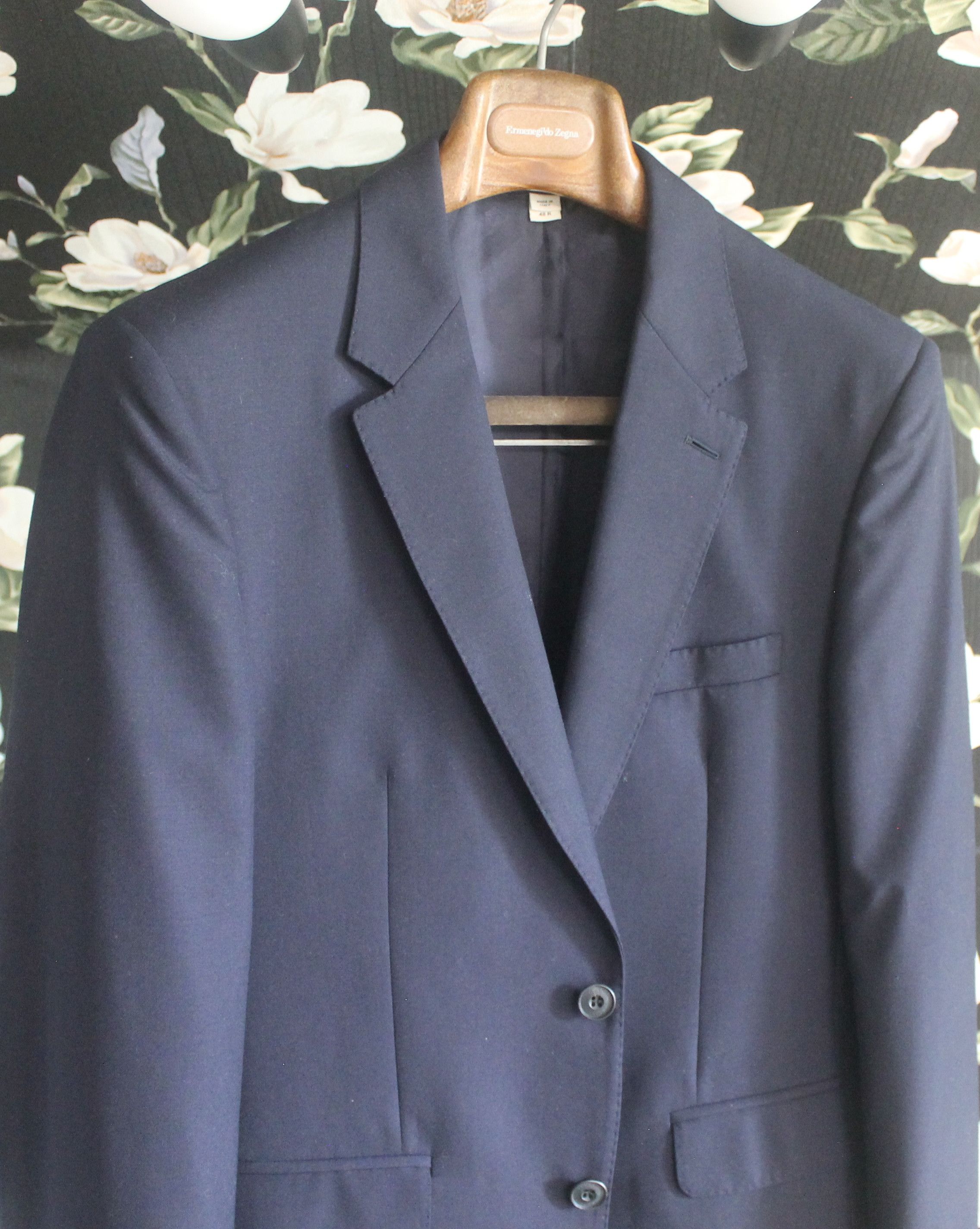 Burberry Burberry London Navy Wool Blazer Jacket Size 48R - 2 Thumbnail