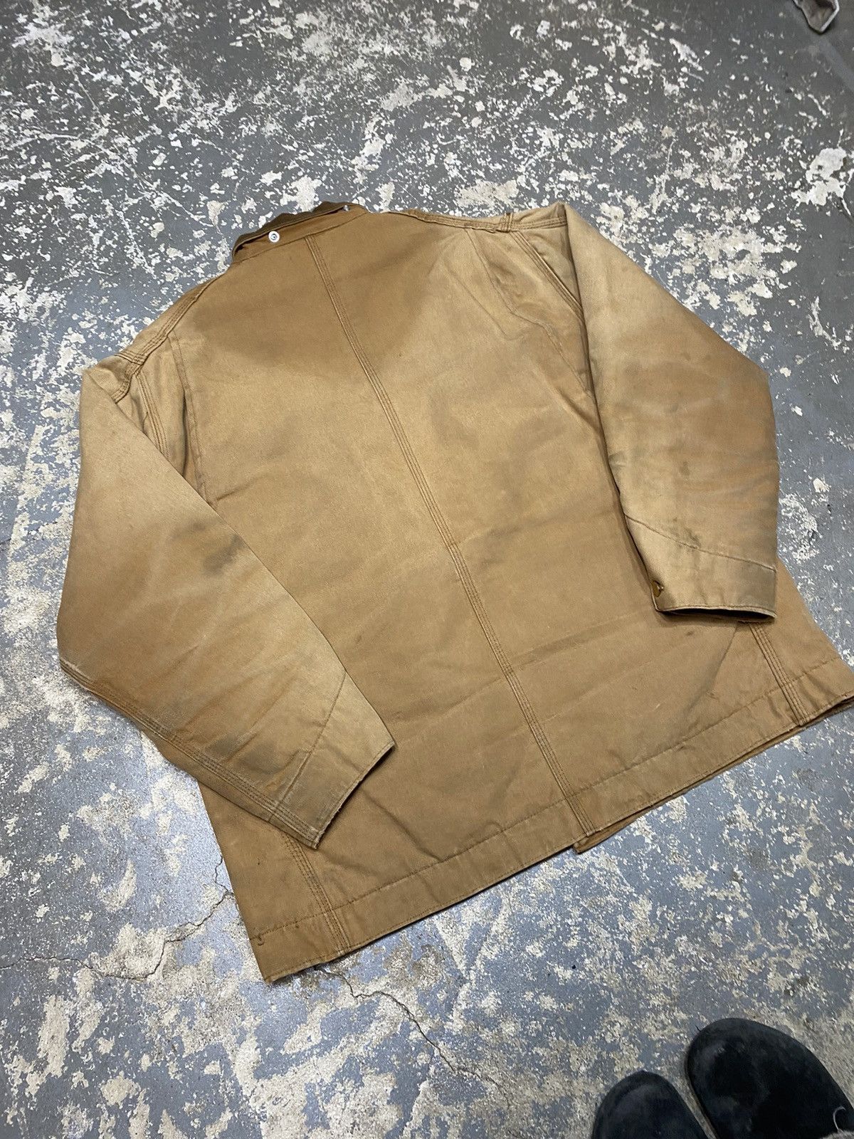 Carhartt × Vintage Vintage Carhartt Tan Insulated Chore Coat Jacket Faded 70s Size US L / EU 52-54 / 3 - 12 Thumbnail