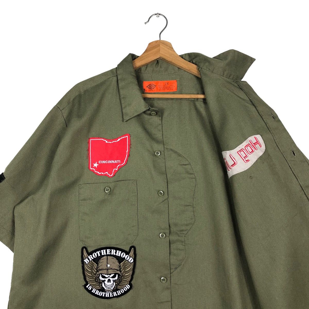 Japanese Brand 🔥Vintage Work Shirt Bowling Dickies Skeleton Big Logo Size US XXL / EU 58 / 5 - 12 Thumbnail