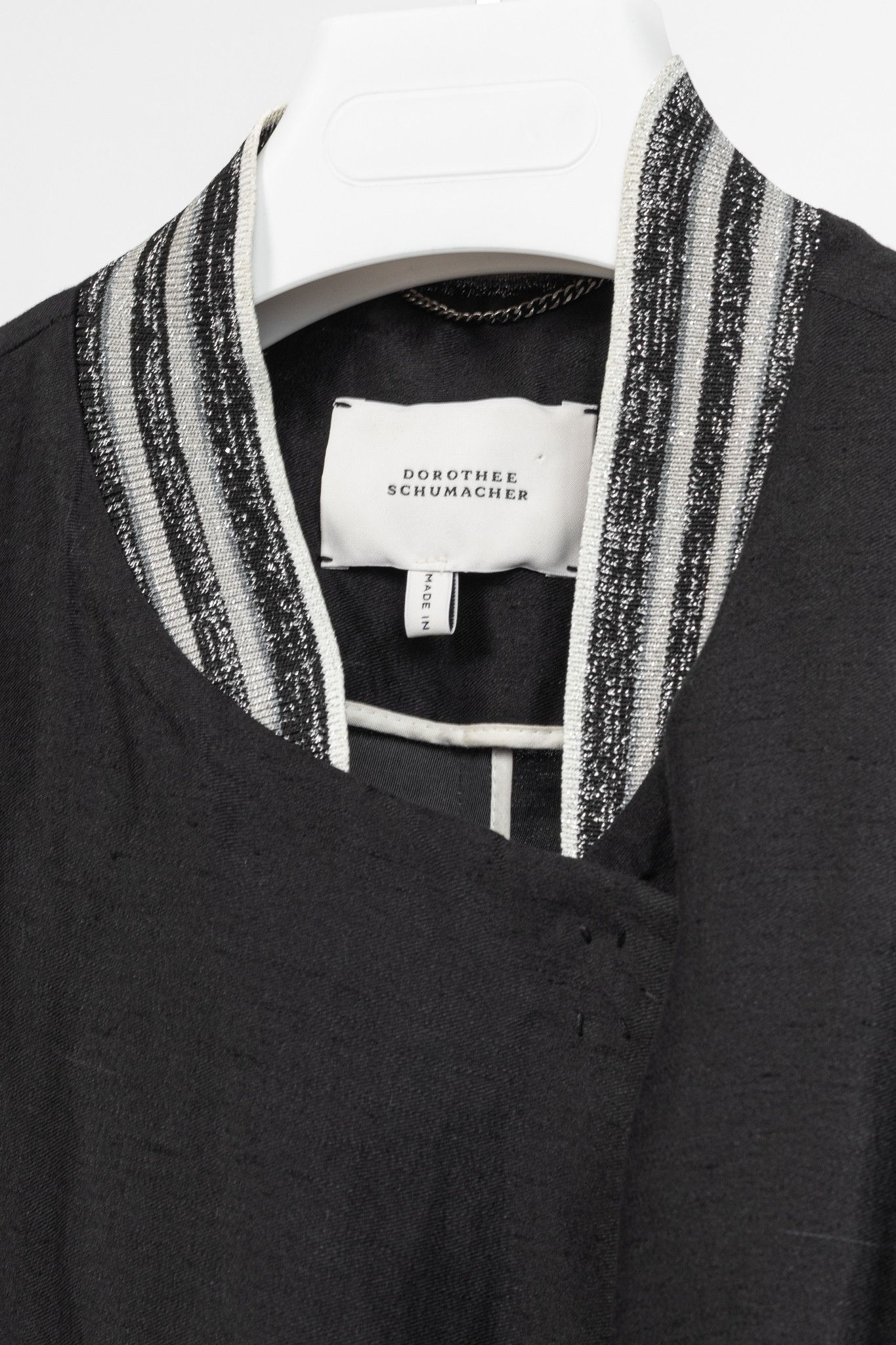 DOROTHEE SCHUMACHER Dorothee Schumacher Linen Shantung Metallic-Collar Jacket Size XXL / US 16-18 / IT 52-54 - 5 Thumbnail