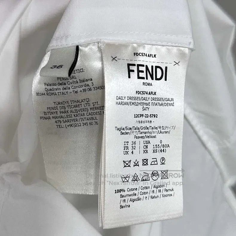 Fendi Fendi White logo maxi dress Size XXS / US 00 / IT 34 - 6 Thumbnail