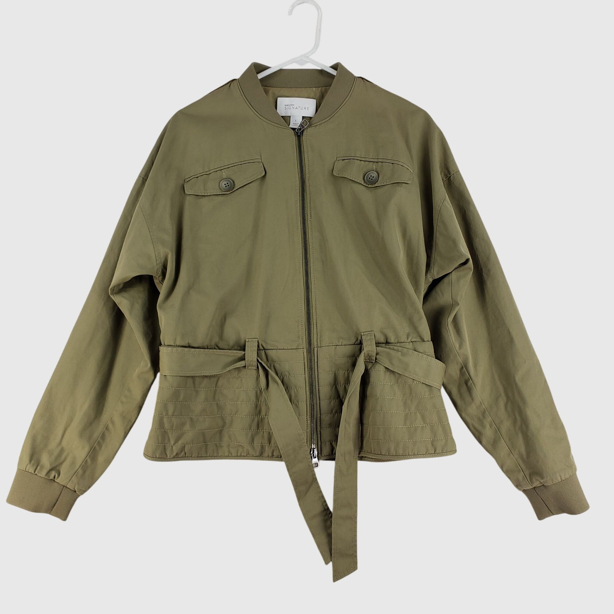 Nordstrom Nordstrom Signature Women’s Utility Belted Jacket Size L Size L / US 10 / IT 46 - 1 Thumbnail
