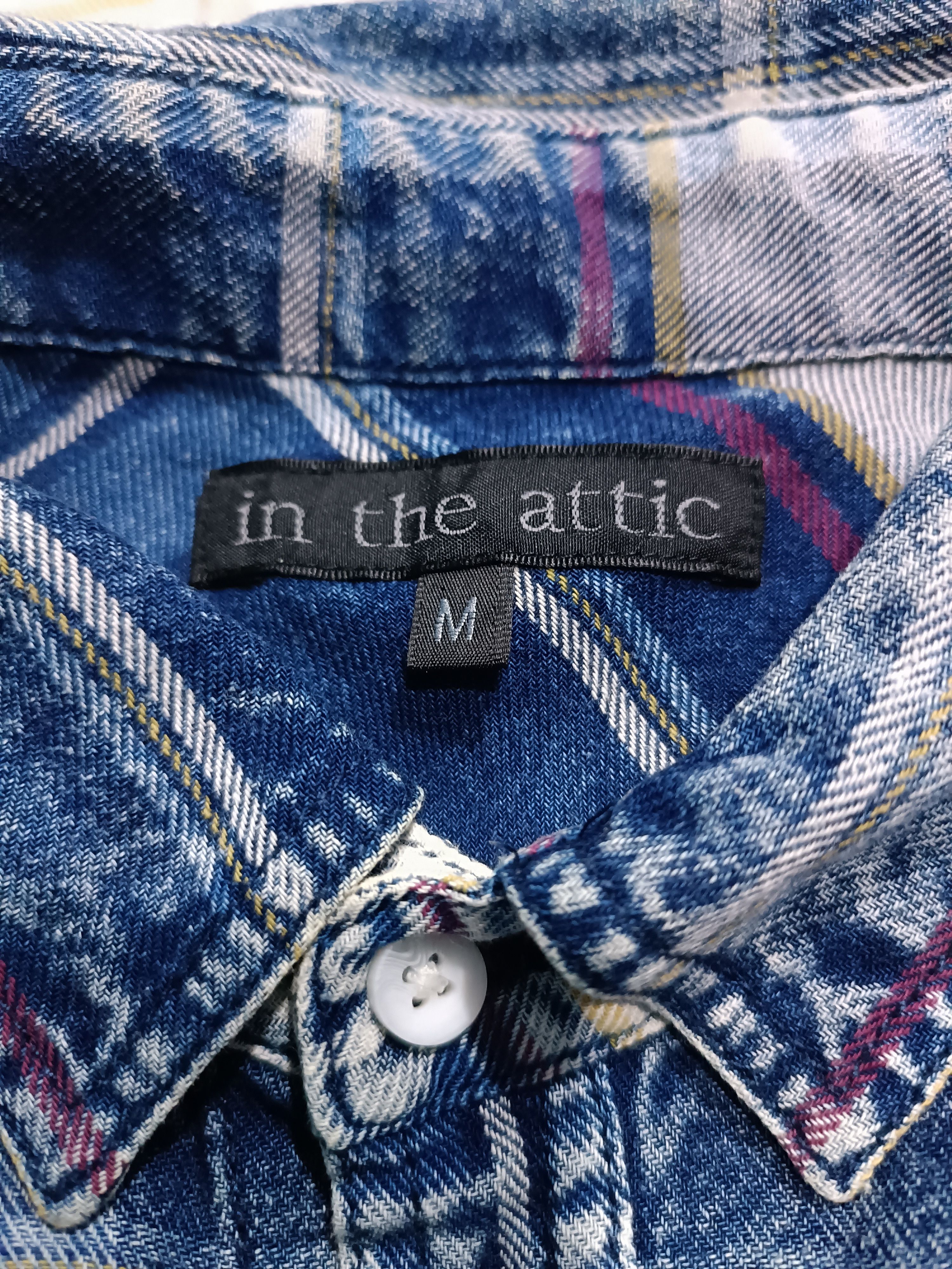 In The Attic × Japanese Brand In The Attic Indigo Dyed Gradient Check Long Sleeve Shirt Size US M / EU 48-50 / 2 - 10 Thumbnail