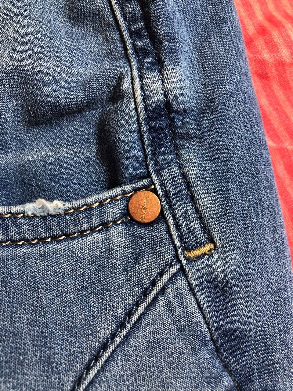Diesel × Vintage Vintage Y2K Diesel Washed Distressed Denim Jeans Slim Size US 31 - 17 Thumbnail