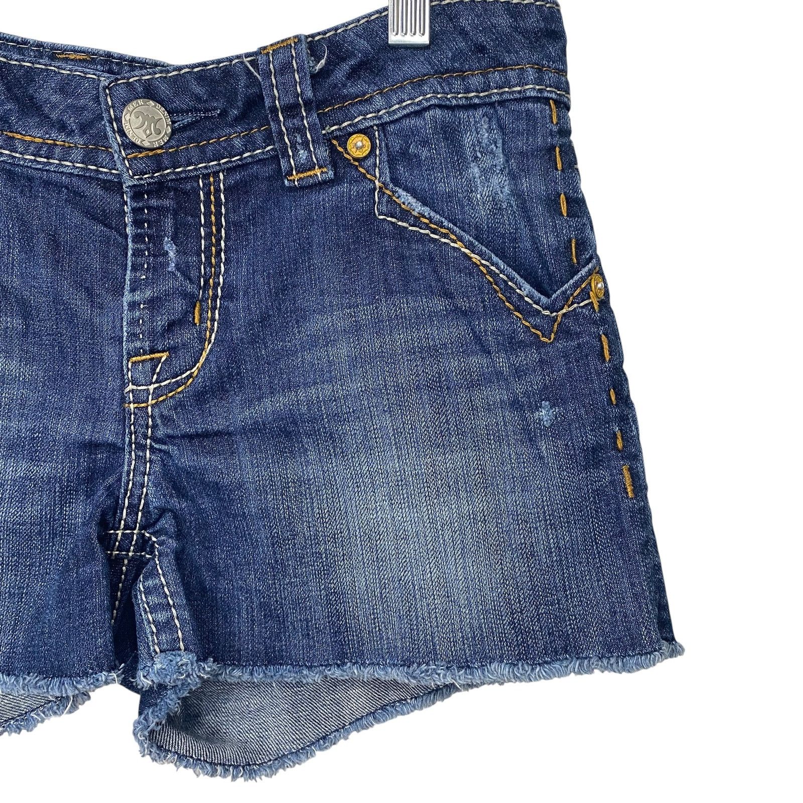 Mek Denim VTG Y2K Mek Denim Distressed Embroidered Jean Shorts Size 28" / US 6 / IT 42 - 5 Thumbnail