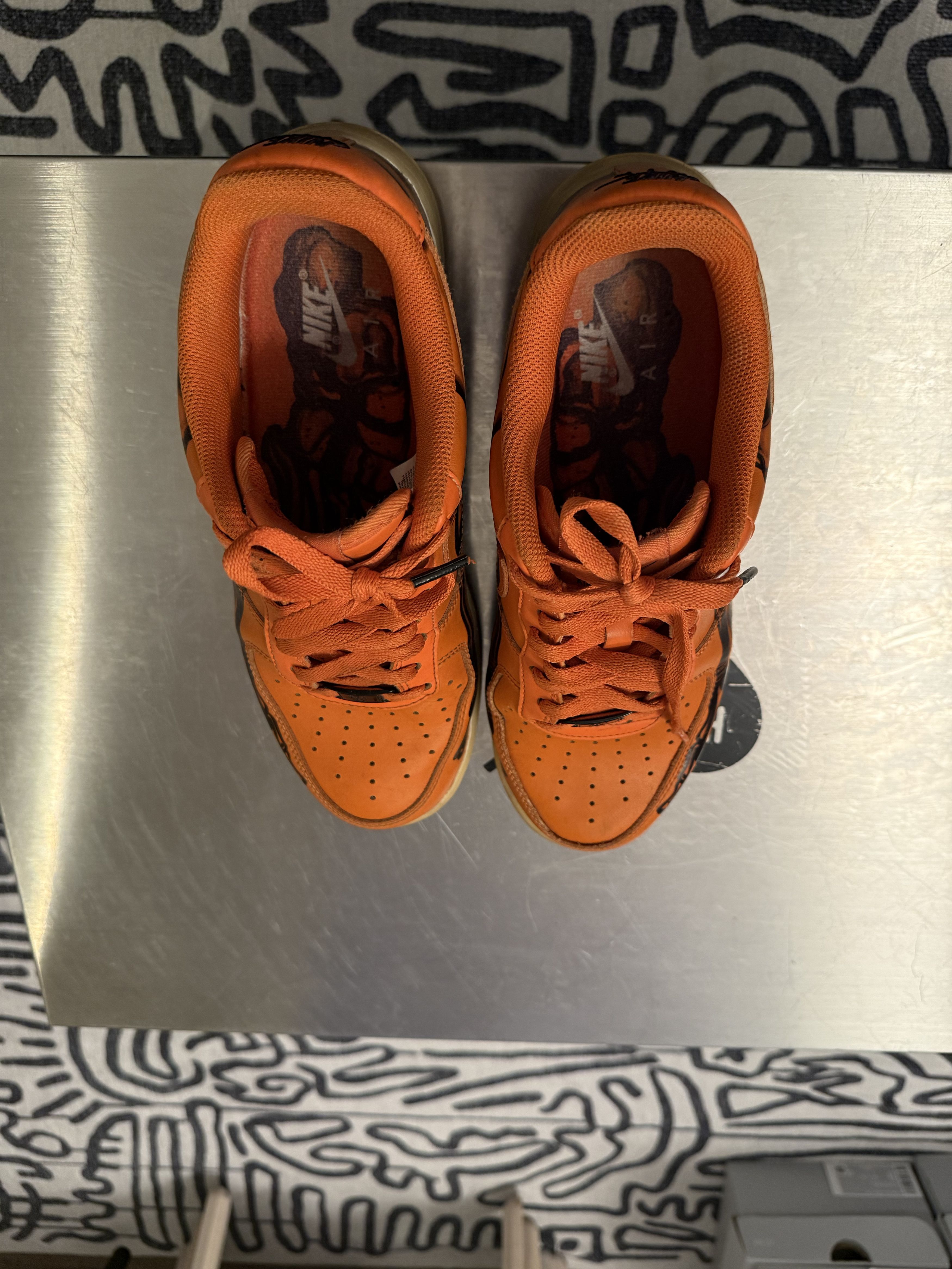 Nike 2020 Nike Air Force 1 Low Orange Skeleton Halloween Size US 8.5 / EU 41-42 - 8 Thumbnail