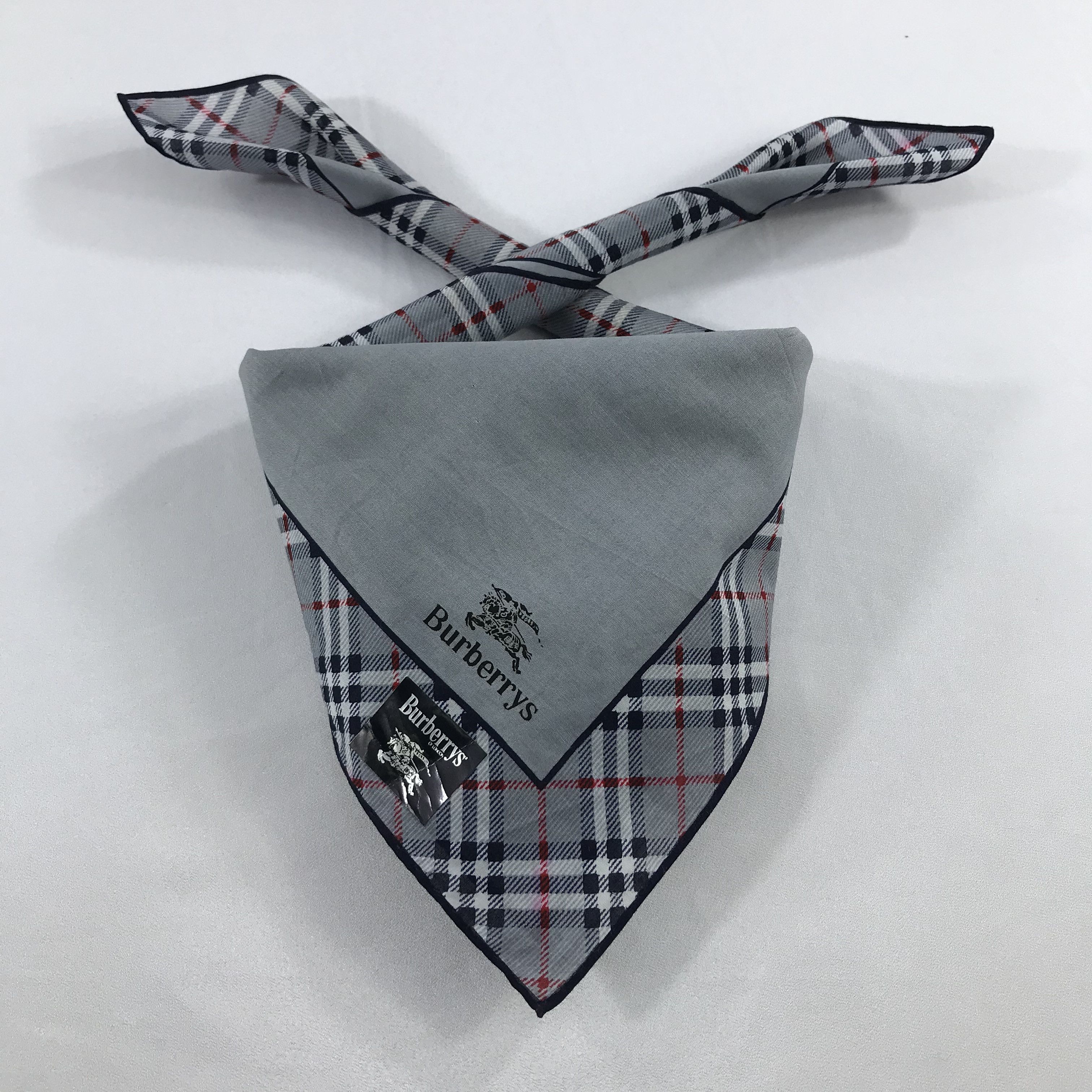 Burberry × Vintage Burberry Bandana / Handkerchief / Neckerchief - S2536 Size ONE SIZE - 3 Thumbnail