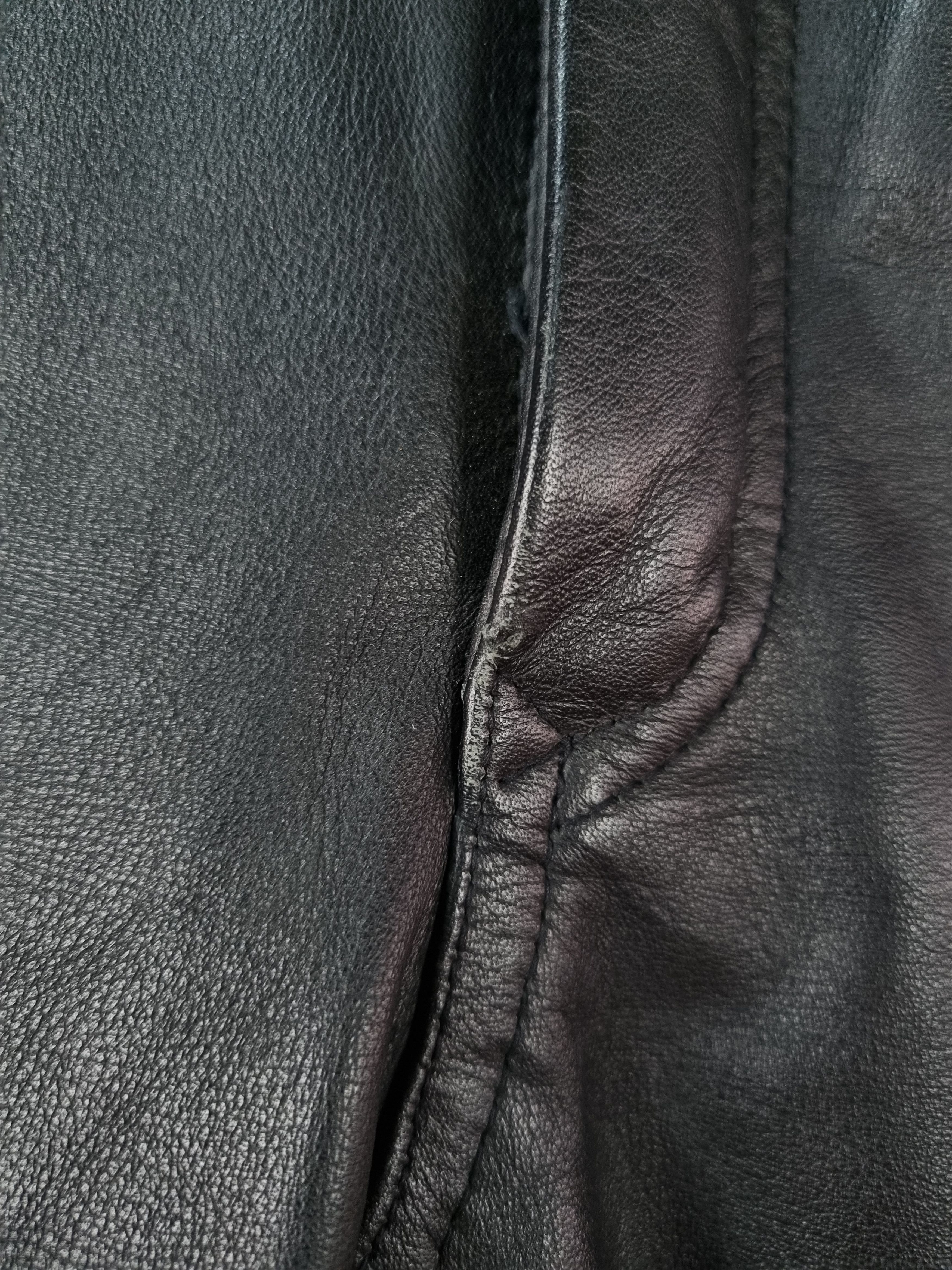 Genuine Leather × Vintage High Waist Leather Retro Pants. Size US 34 / EU 50 - 17 Thumbnail