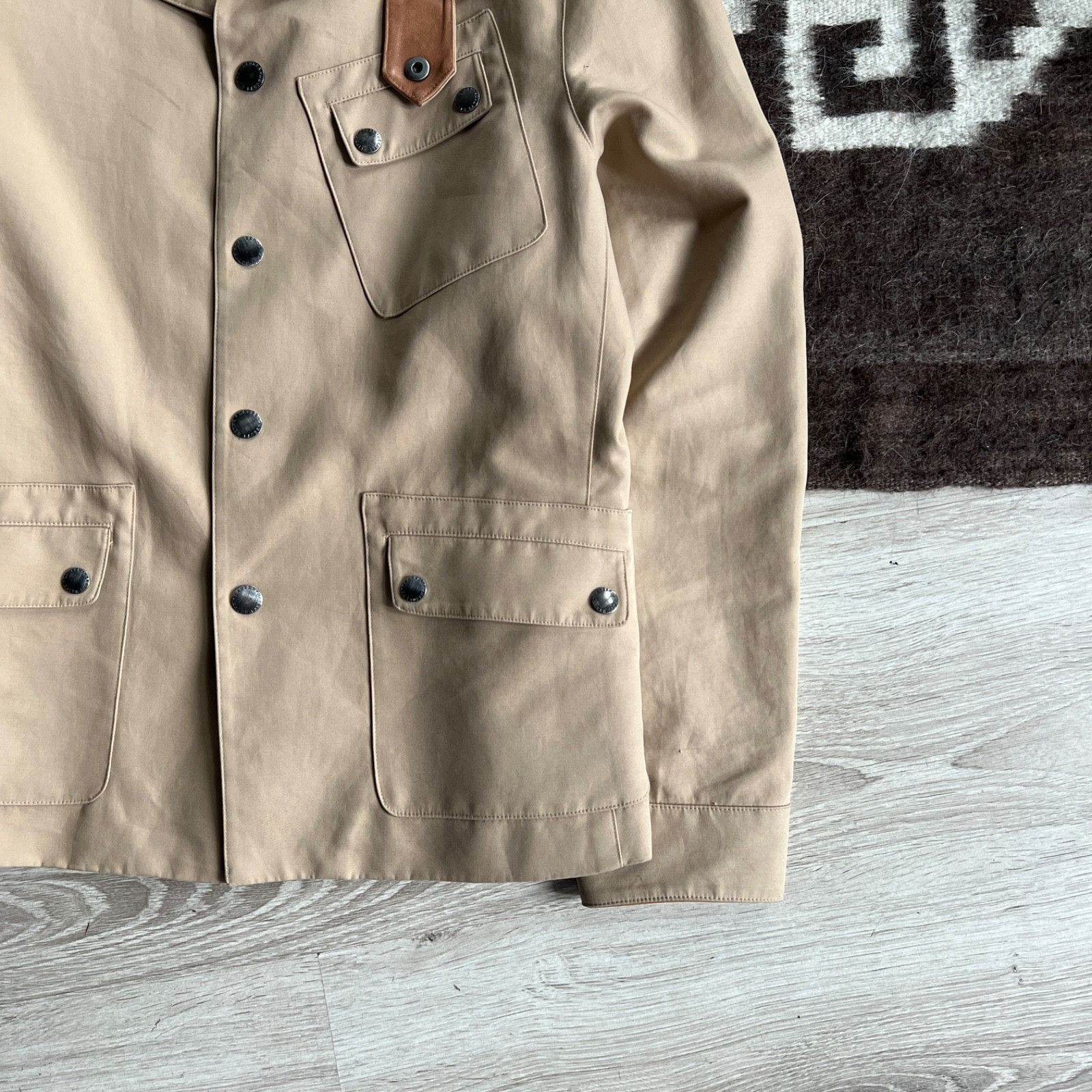 Lauren Ralph Lauren Lauren Ralph Lauren Tan Cotton Canvas Jacket 9582AC Size M / US 6-8 / IT 42-44 - 8 Thumbnail