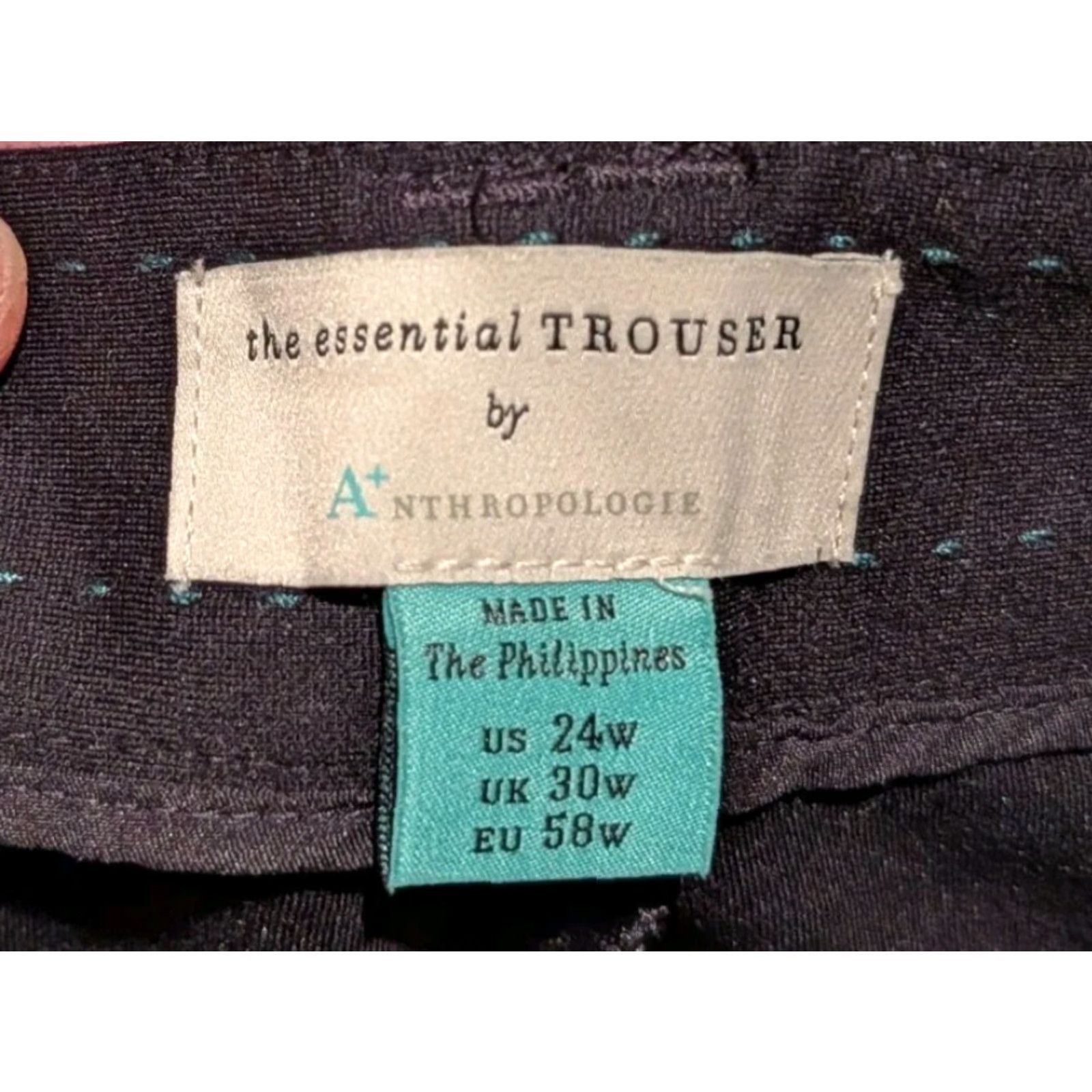 Anthropologie NWT Anthropologie Pants Women’s 24 Plus Black Essential Trousers Bootcut Flare Size 42" / US 20 - 7 Thumbnail