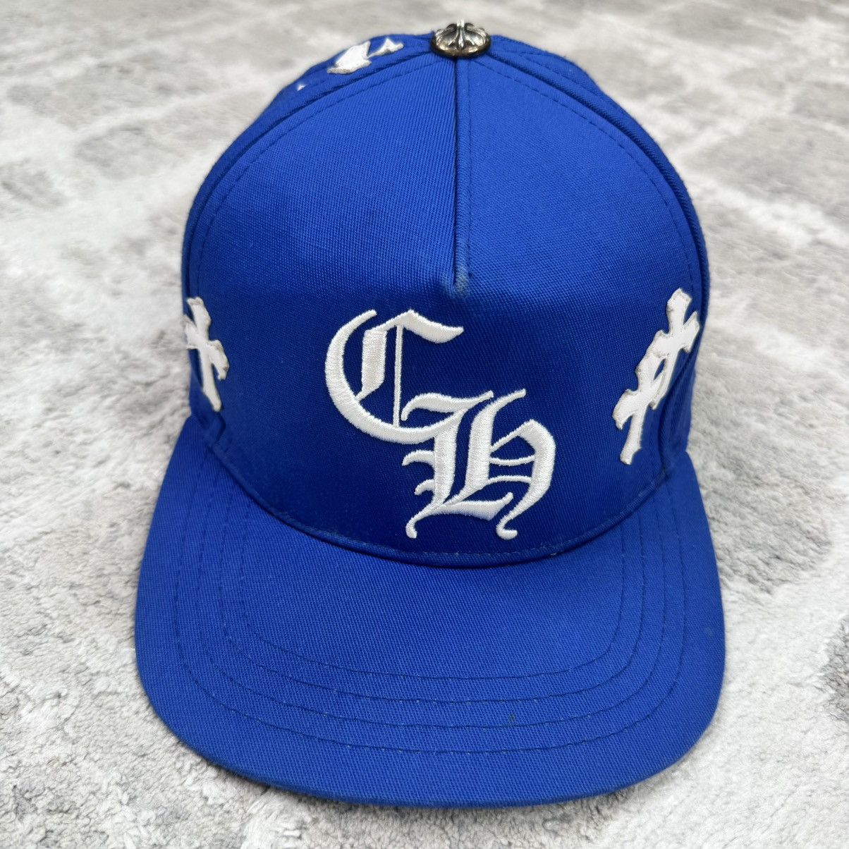 CHROME HEARTS キャップ ライトブルー クロス Chrome Hearts Chrome Hearts Light Blue Cross Patch Baseball Hat