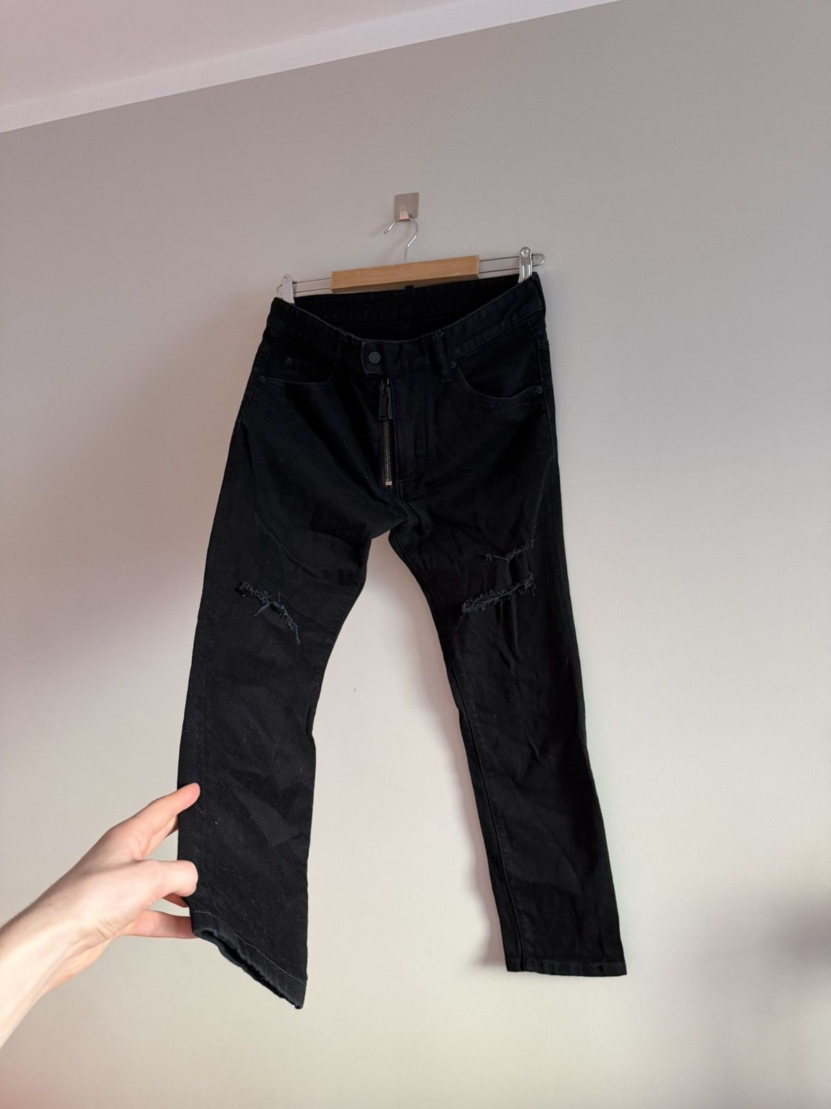 Dsquared2 Dsquared2 Black Distressed Slim Jeans Size US 31 - 3 Thumbnail