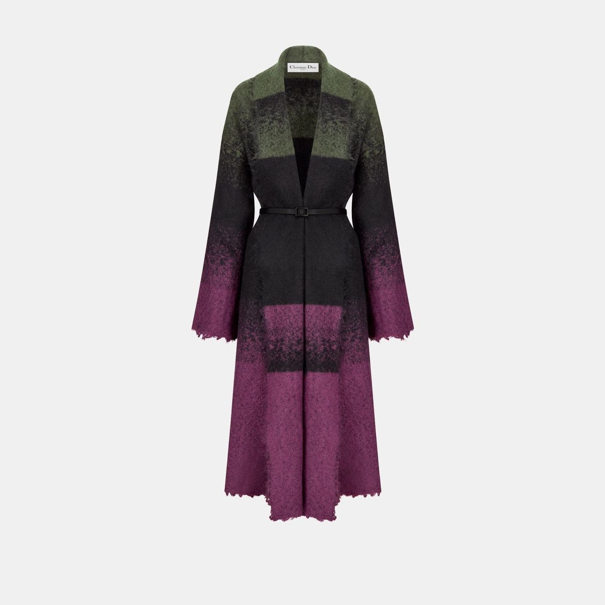 Dior o1bcso1str0225 Coat with Scarf Collar in Deep Fuchsia/Green Size S / US 4 / IT 40 - 1 Thumbnail
