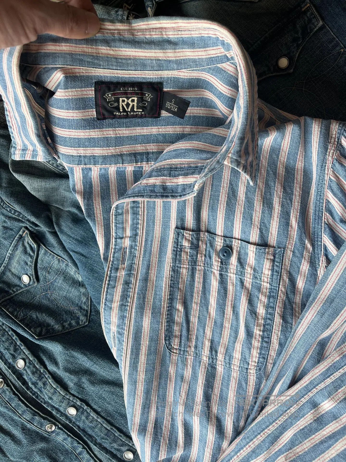 RRL Ralph Lauren RRL Double RL Western Stripe Shirt. Size US S / EU 44-46 / 1 - 8 Thumbnail
