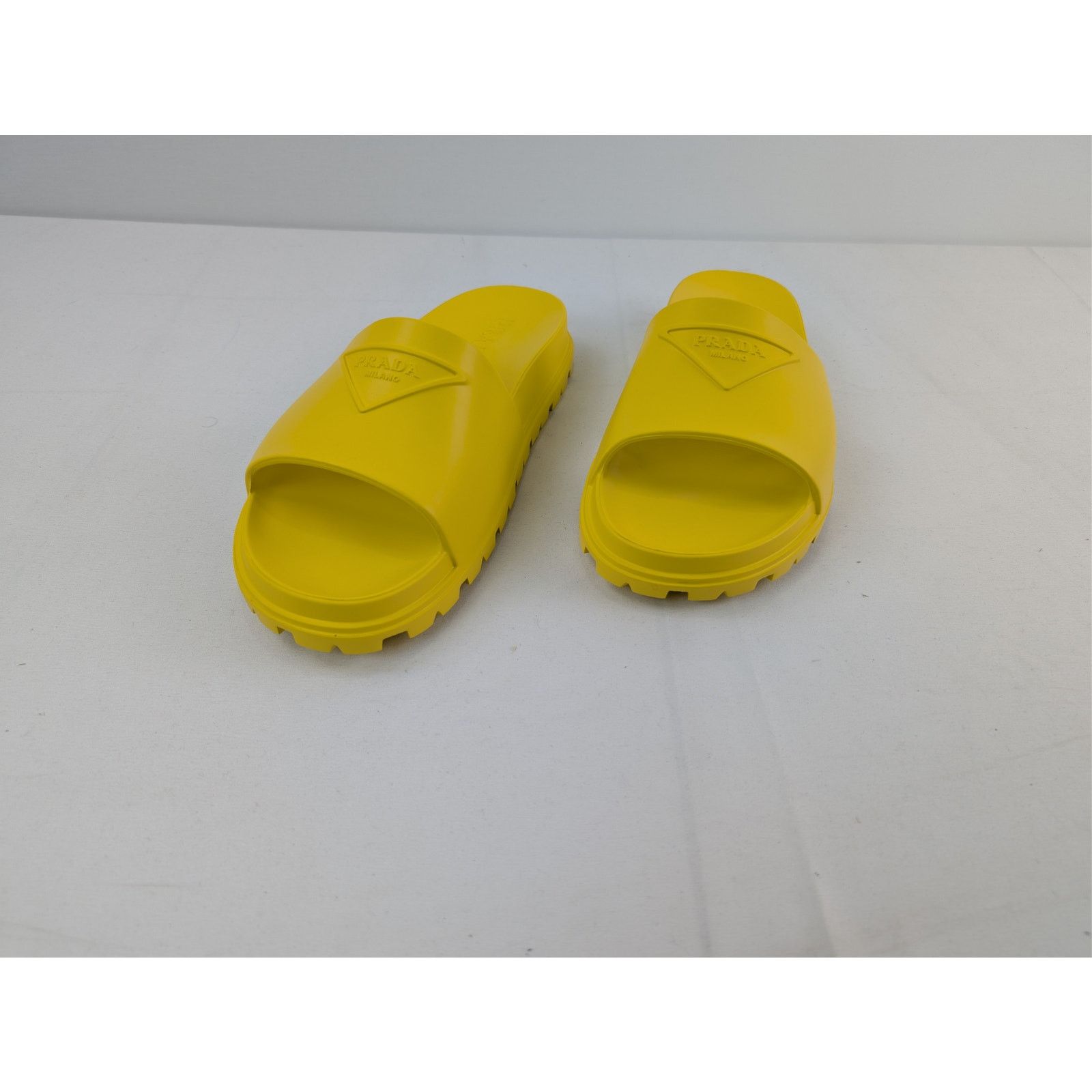 Prada o1rshd1 EVA Rubber Slide Sandals Slippers in Yellow Size US 11 / EU 44 - 8 Thumbnail