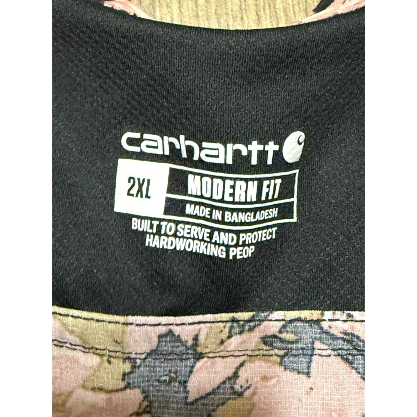 Carhartt Carhartt Shirt Women's 2XL Pink Brown Black Floral 1/4 Buttons Size XXL / US 16-18 / IT 52-54 - 5 Thumbnail
