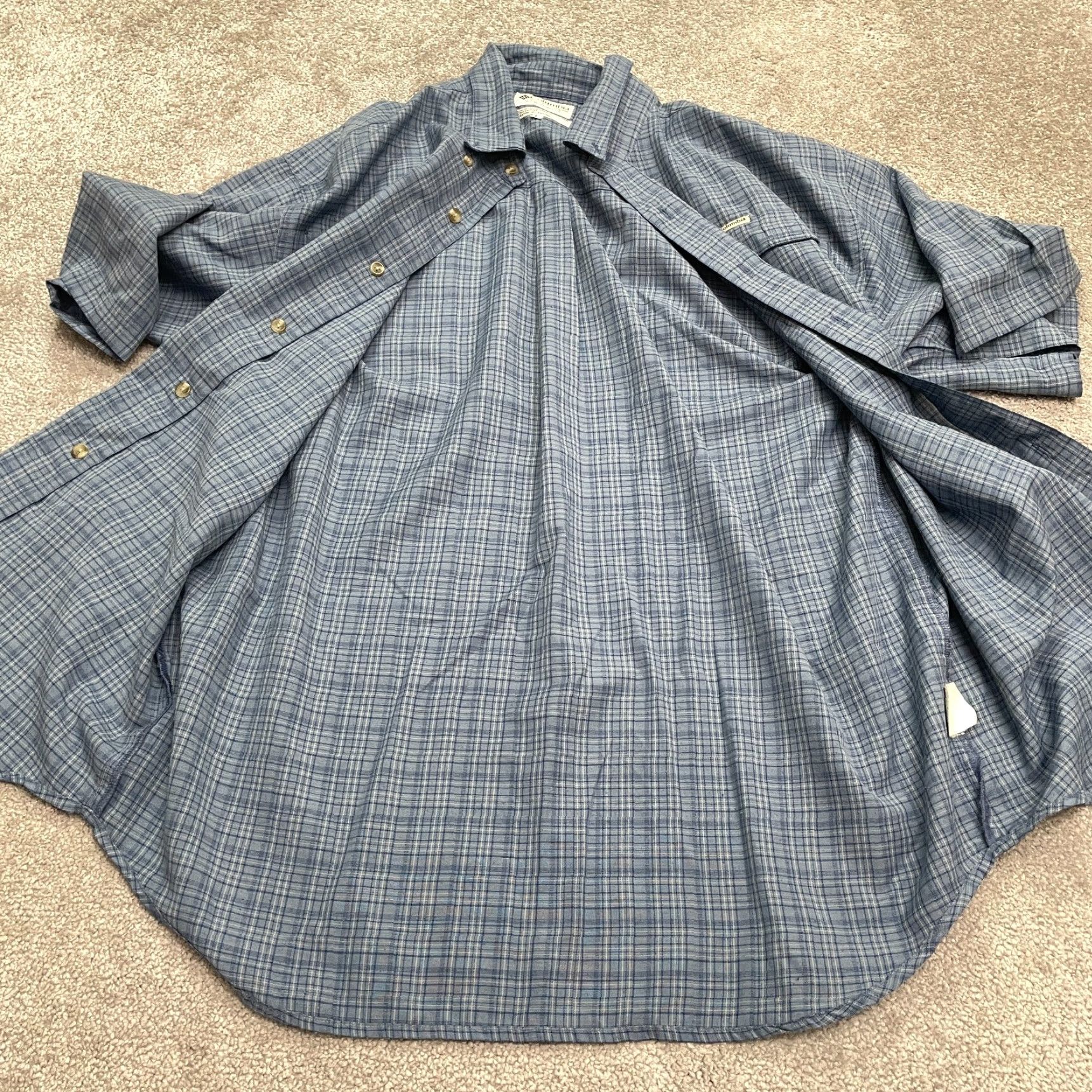 Vintage Columbia GRT Vintage 2001 Y2K Button-Down Shirt Mens Large Blue Plaid Casual Size US L / EU 52-54 / 3 - 5 Thumbnail