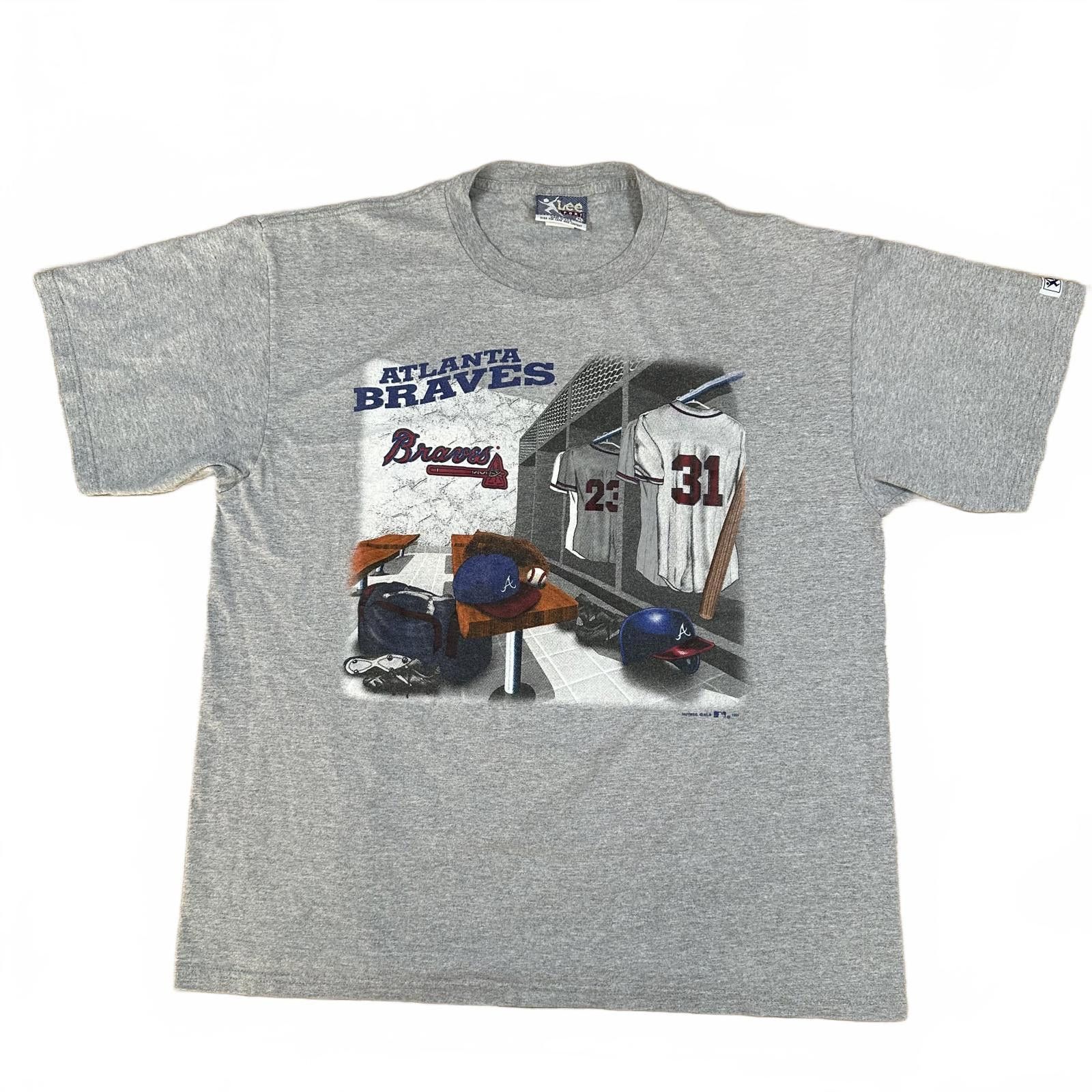 Lee Lee Mens T-shirt Size Unknown Gray Atlanta Braves Graphic Size US XL / EU 56 / 4 - 1 Thumbnail