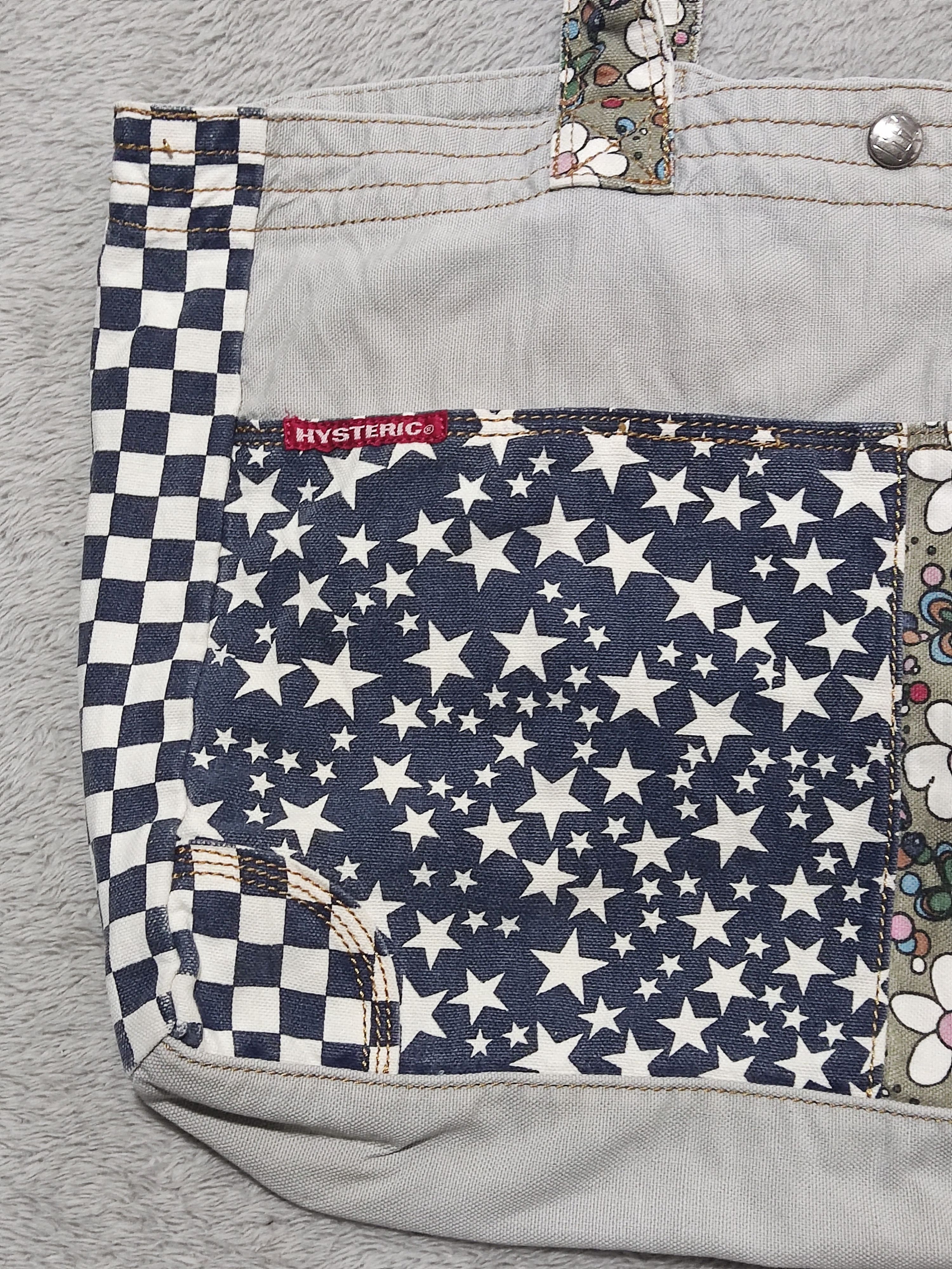 Hysteric Glamour VTG Hysteric Glamour Y2K Mixed Patchwork Denim Tote Bag Size ONE SIZE - 3 Thumbnail