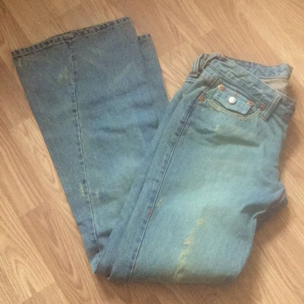 True Religion True Religion Flare Leg Distressed Jeans: Size 28 Size 28" / US 6 / IT 42 - 1 Thumbnail