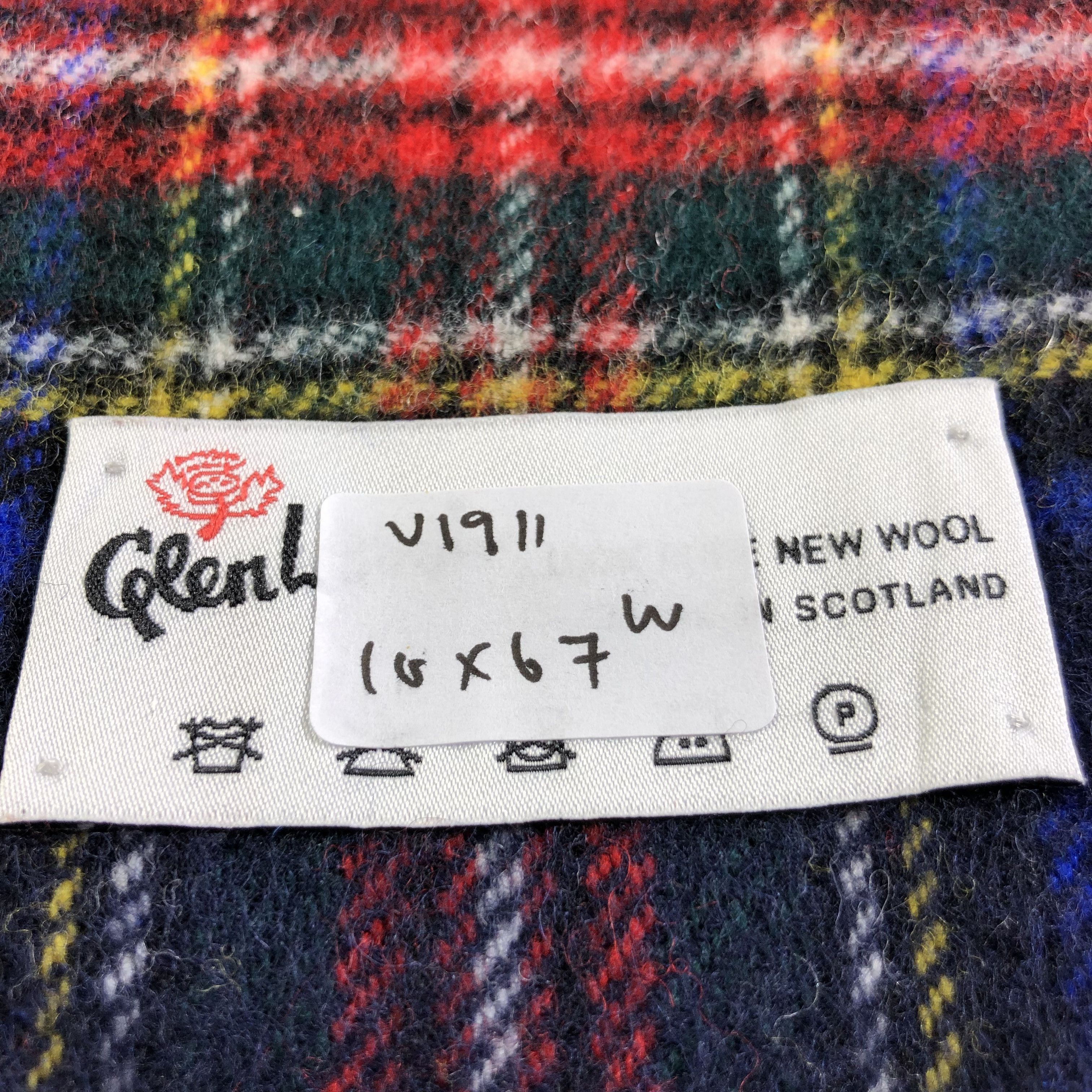 Vintage Glen Lossie Tartan Wool Scarf Muffler V1911 Size ONE SIZE - 5 Thumbnail
