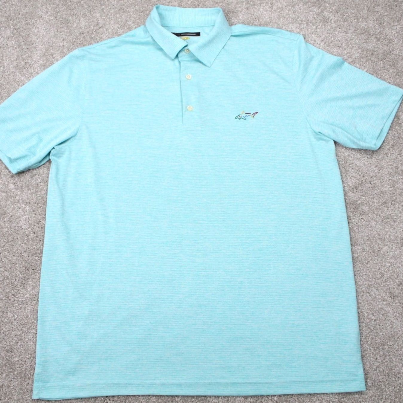 Vintage Greg Norman Polo Shirt Mens Large Blue PlayDry Polyester S/S Pullover Polo Shirt Mens Large Blue Size US L / EU 52-54 / 3 - 2 Thumbnail