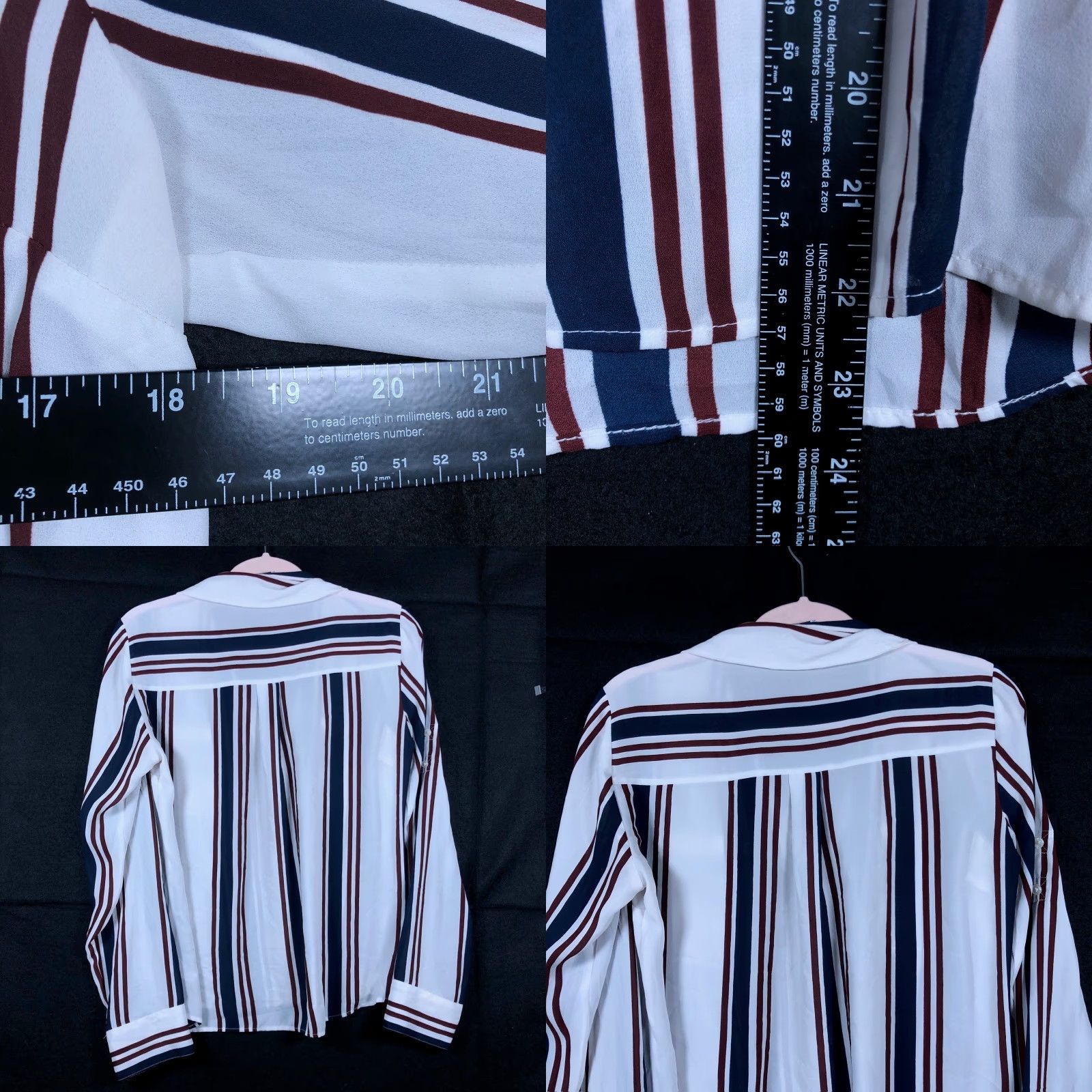 Express Express Womens Shirt White Multicolor Striped Collared Button Down Roll Tab M Size M / US 6-8 / IT 42-44 - 8 Thumbnail