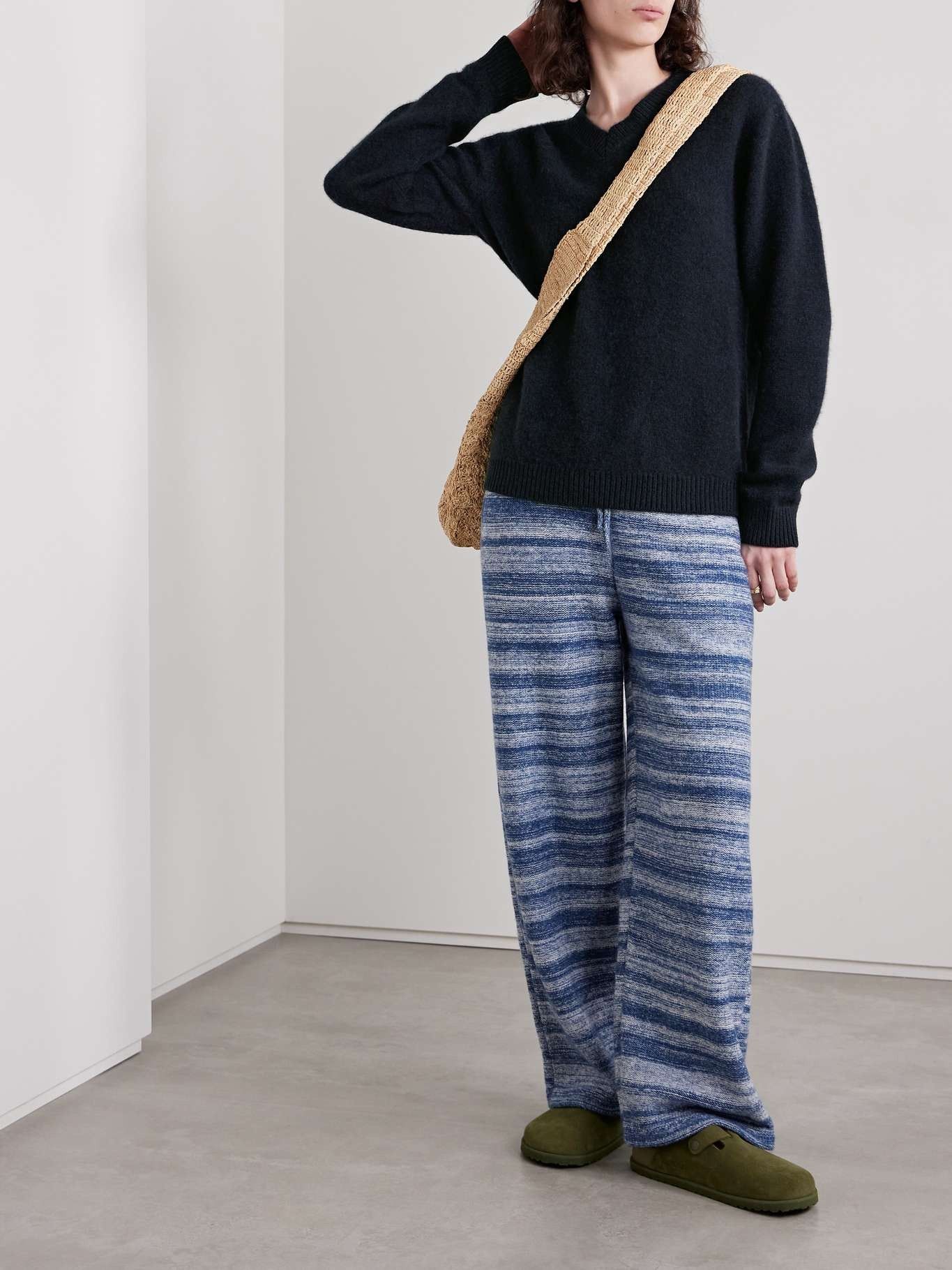 The Elder Statesman $1200 The Elder Statesman Nimbus Crest Cashmere Stripe Pants Size 30" / US 8 / IT 44 - 5 Thumbnail