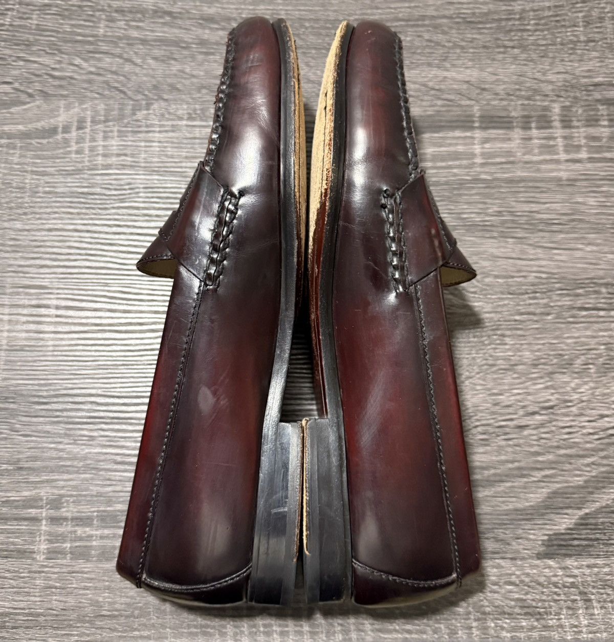 Cole Haan Vintage Cole Haan Burgundy Leather Penny Loafers 10D Size US 10 / EU 43 - 5 Thumbnail
