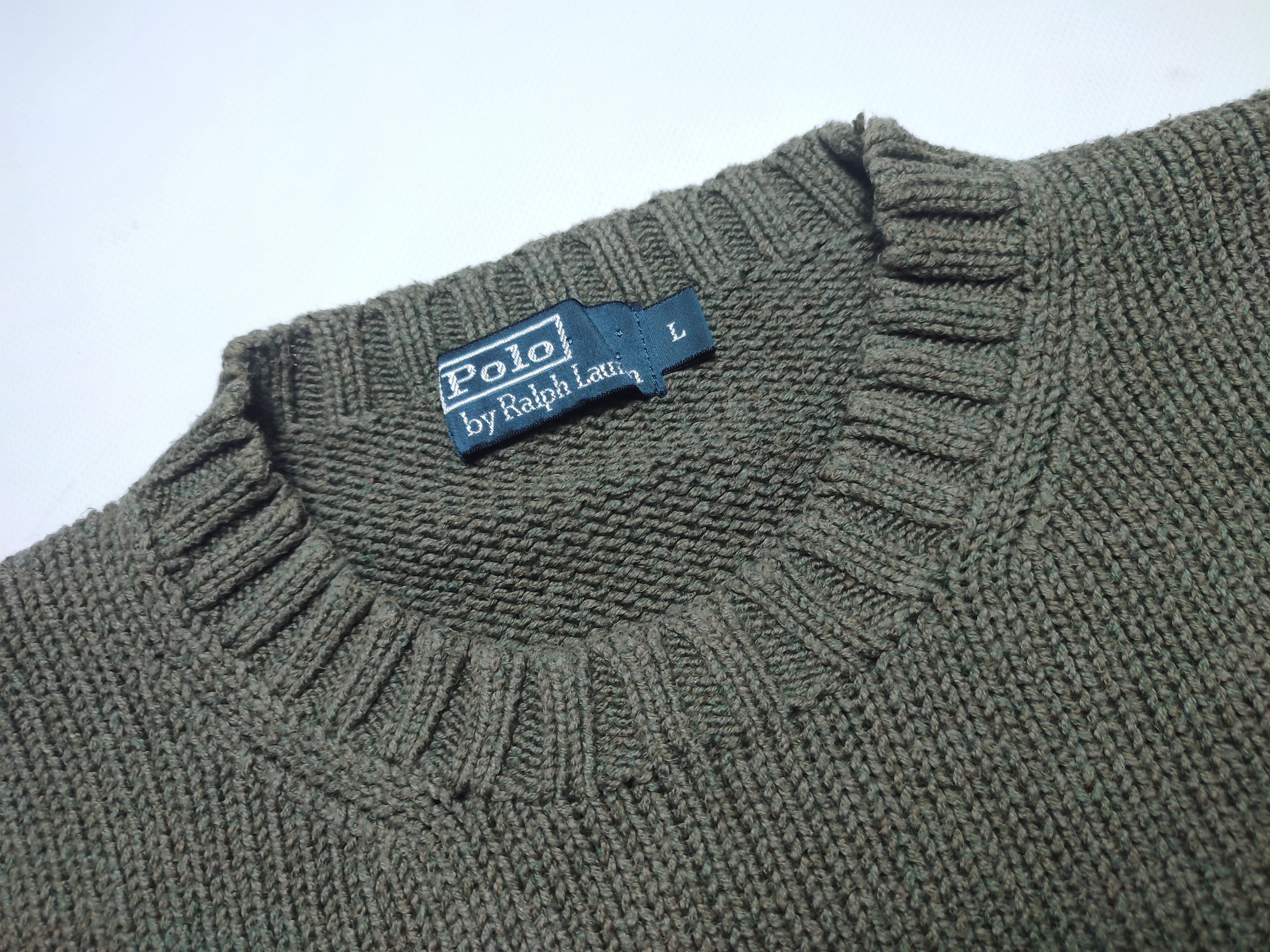 Polo Ralph Lauren Polo Ralph Knit Army Green Sweater Size US L / EU 52-54 / 3 - 8 Thumbnail