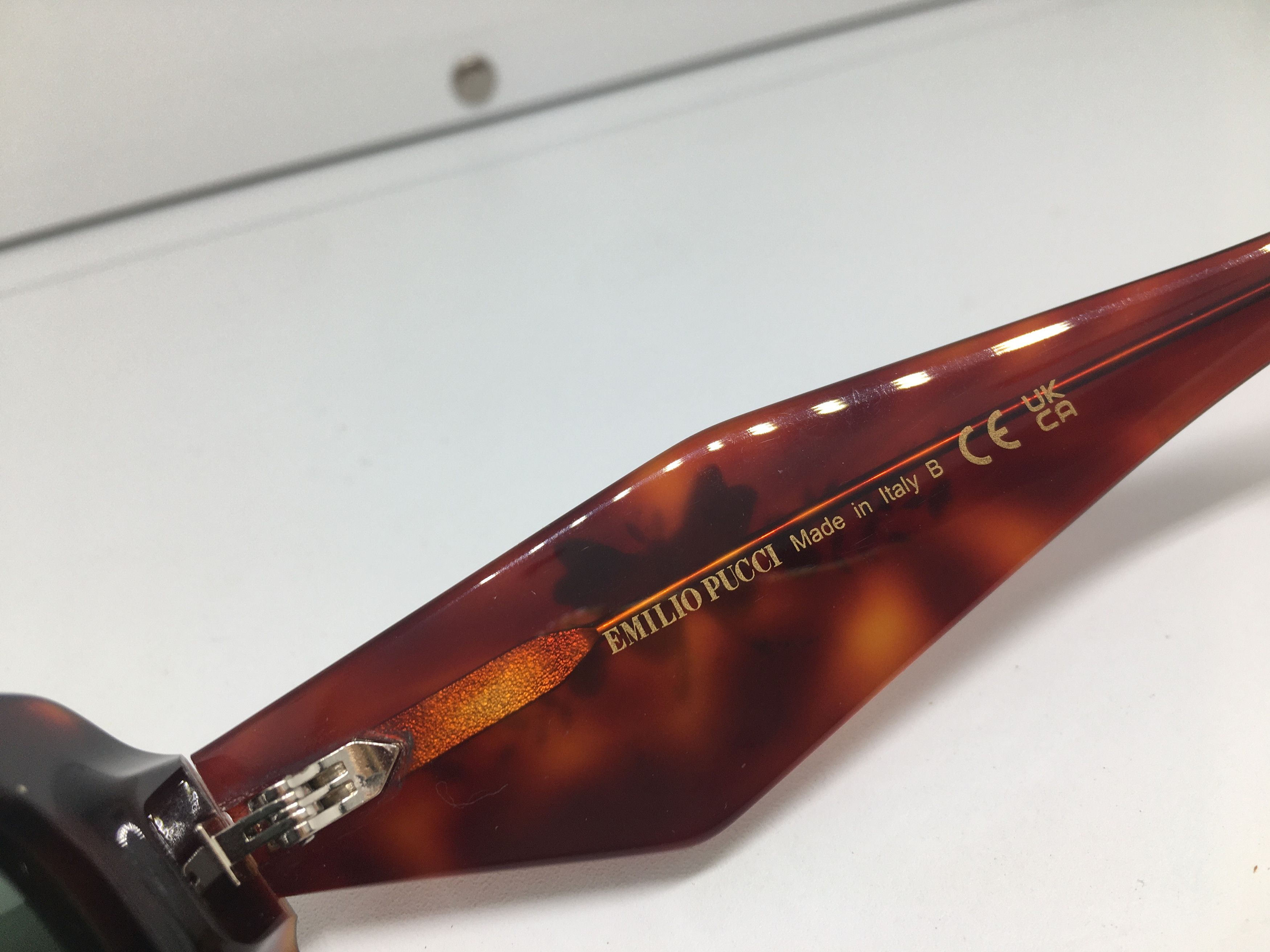 Emilio Pucci Emilio Pucci Tortoise Acetate Sunglasses Frame Italy Size ONE SIZE - 4 Thumbnail