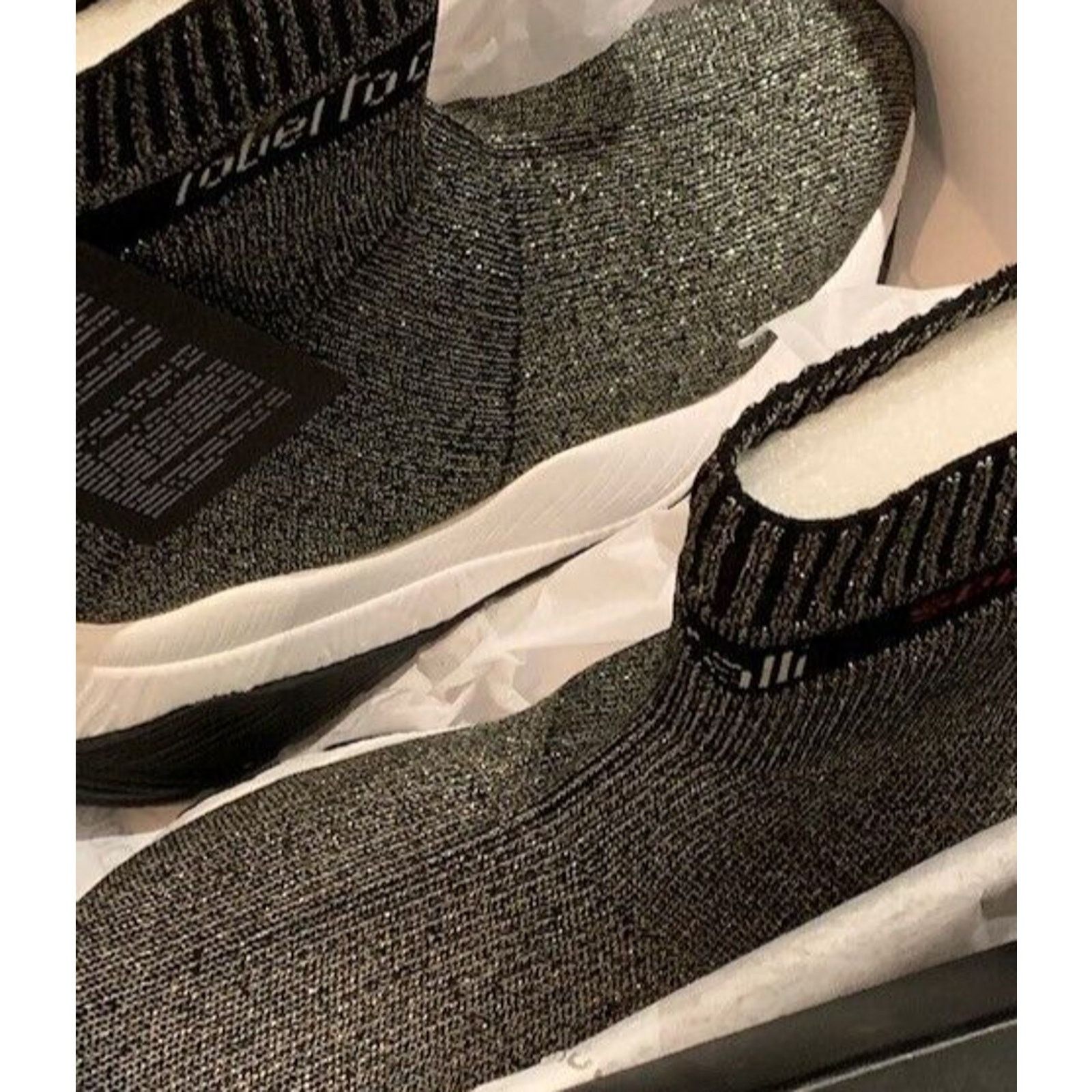 Cavalli Class × Just Cavalli × Roberto Cavalli ROBERTO CAVALLI Knit Sock Sneakers Gold High-Top 7 P$600 NIB Size US 7 / IT 37 - 9 Thumbnail