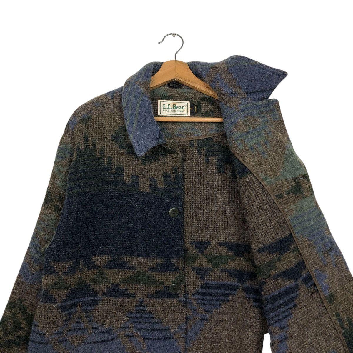 L.L. Bean 🔥VINTAGE WOOL CHORE WORK JACKET L.L.BEAN NAVAJO AZTEC NATIVE Size US M / EU 48-50 / 2 - 14 Thumbnail