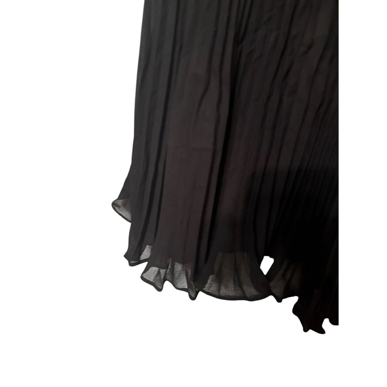 Other ABS Allen Schwartz Black Velvet Chiffon Pleated Dress Sz 4 Size S / US 4 / IT 40 - 5 Thumbnail
