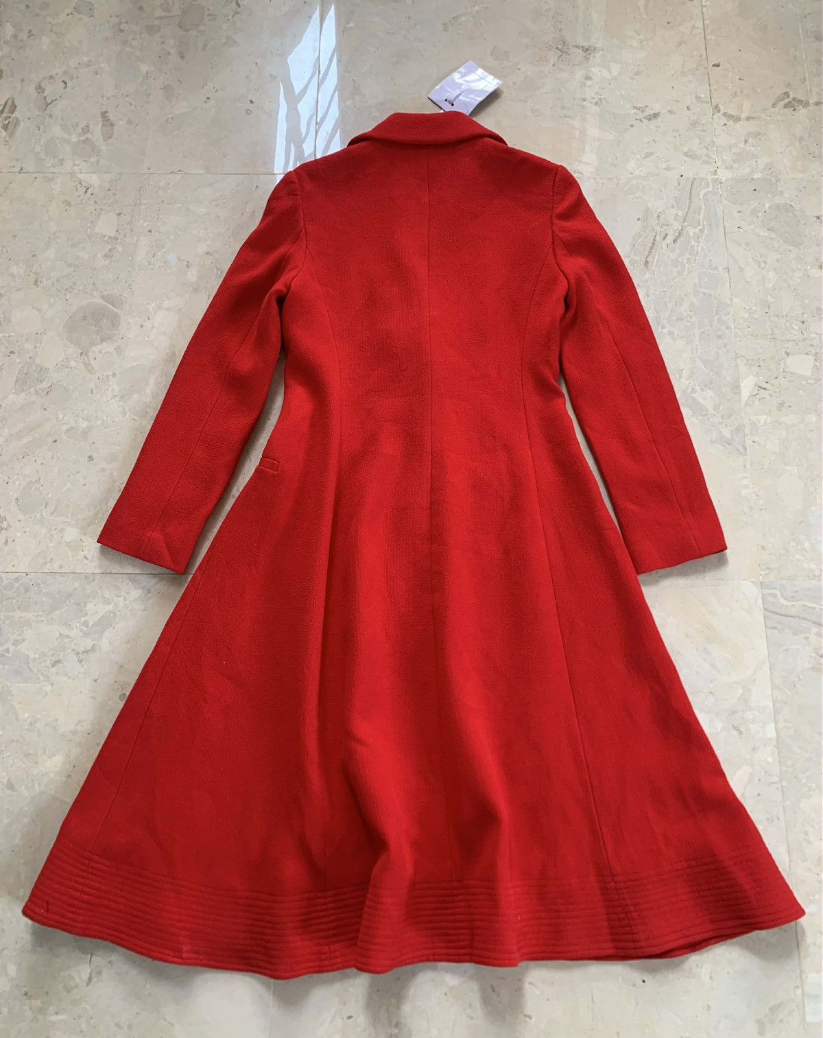 Dior Christian Dior Red Wool Double-Breasted Coat Size S / US 4 / IT 40 - 7 Thumbnail