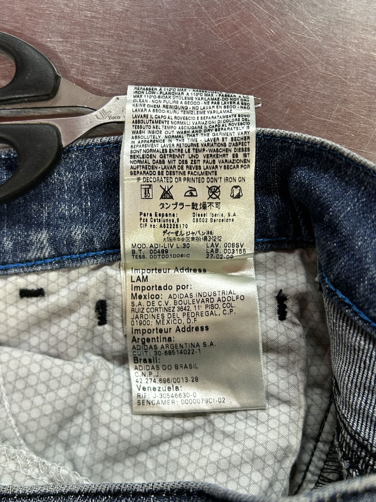 Adidas × Diesel Diesel X Adidas Super Faded Rusty Jeans Size US 29 - 18 Thumbnail