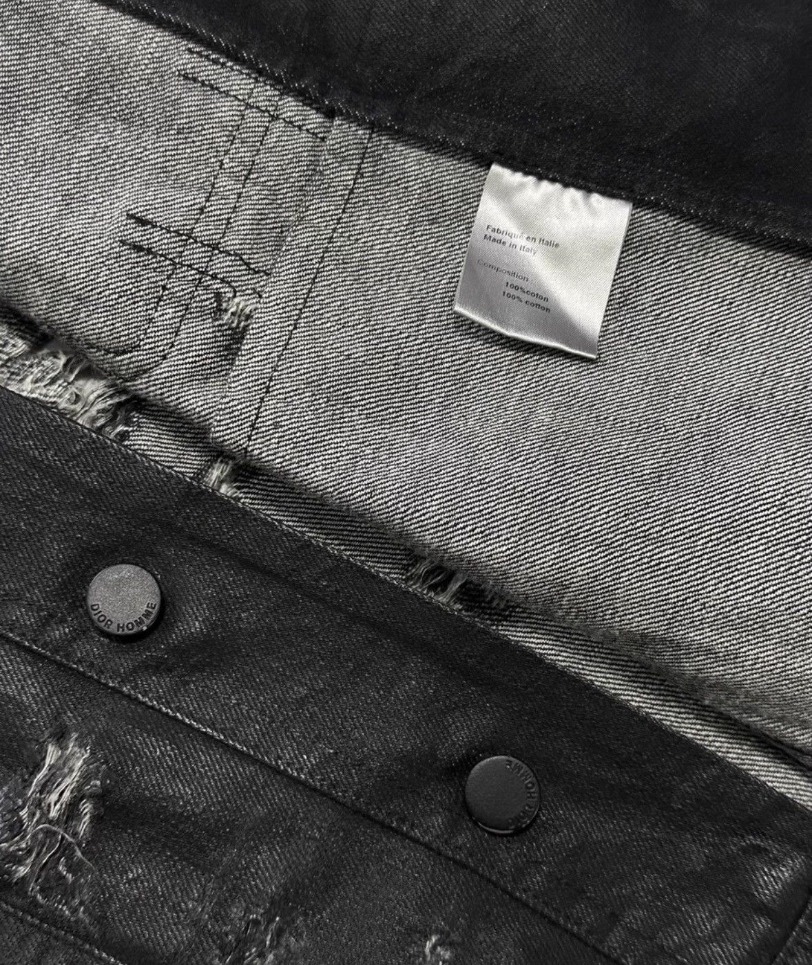 Dior Waxed Ripped Denim Jacket. Size US S / EU 44-46 / 1 - 8 Thumbnail