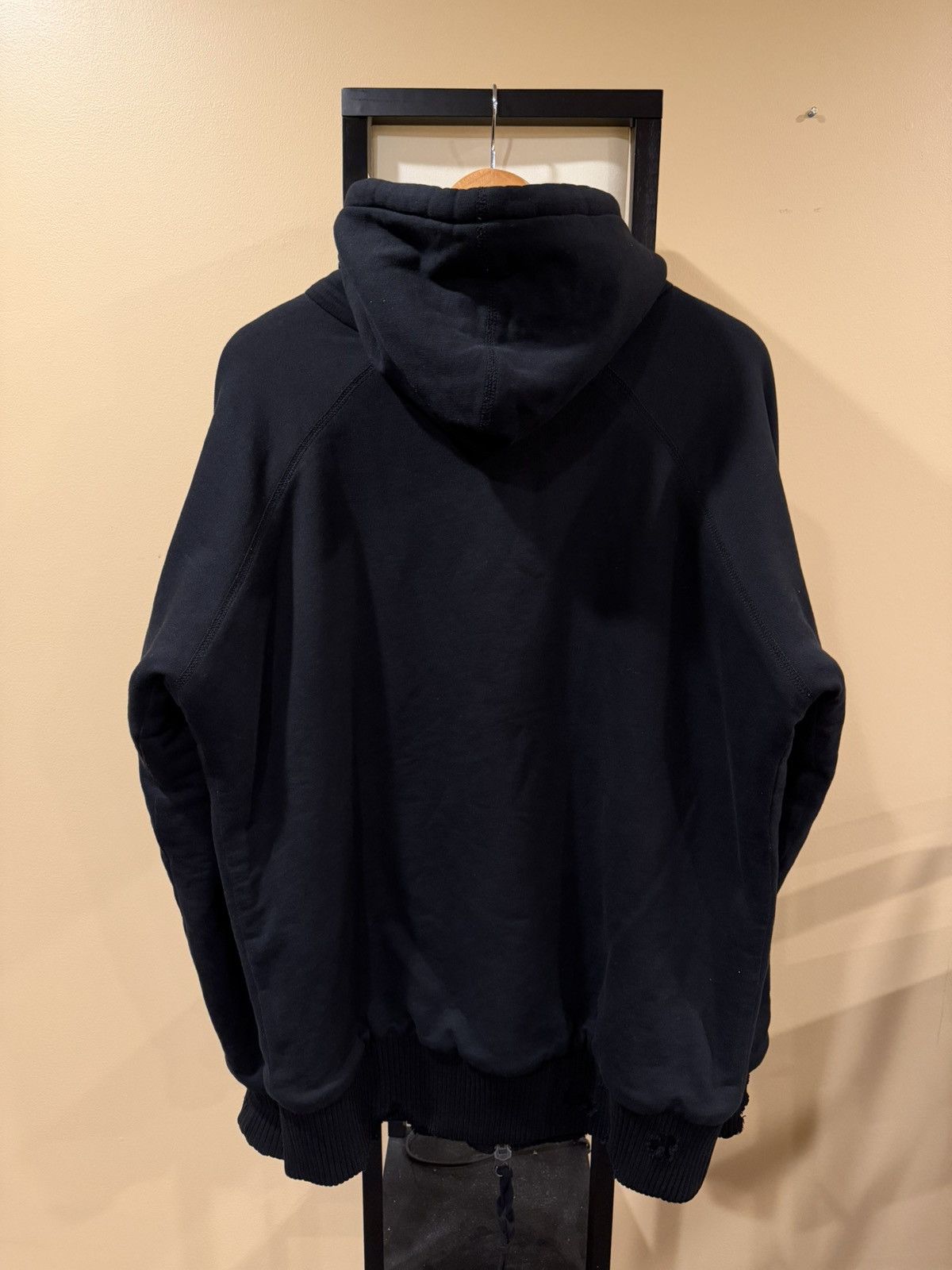 Greg Lauren Greg Lauren Black Fleece Hoodie Sherpa Lined Zip Up Hoodie Size US L / EU 52-54 / 3 - 4 Thumbnail