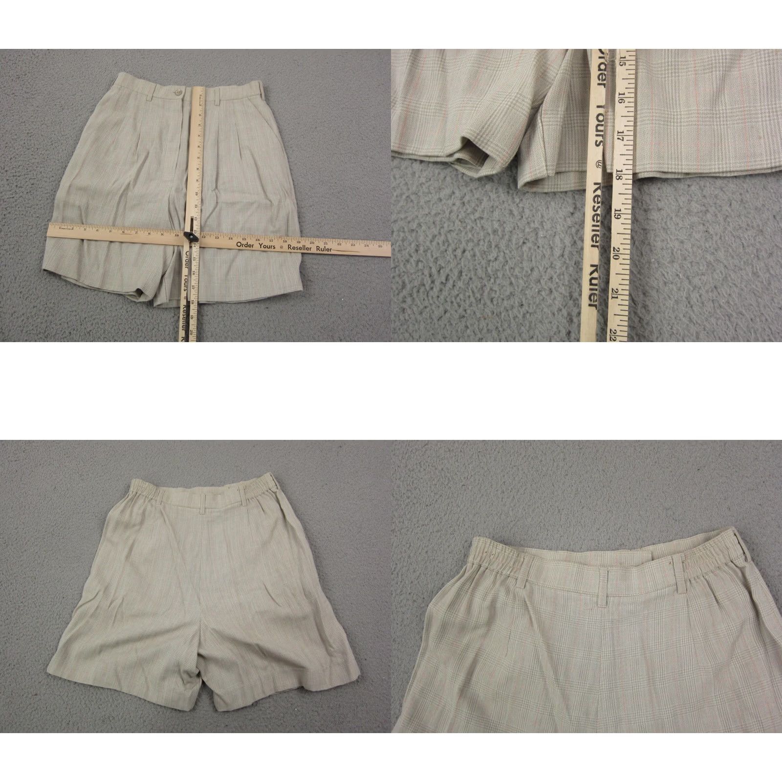 Vintage VINTAGE Tail Shorts Womens 8 Beige Plaid High Rise Pleated Wool Ladies 80s Mens? Size 30" / US 8 / IT 44 - 9 Thumbnail