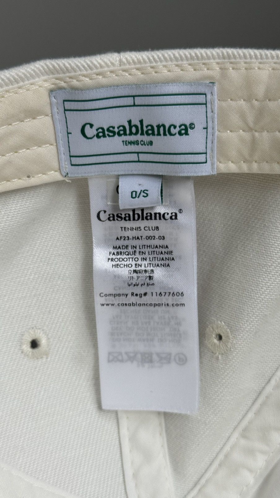 Casablanca White Casablanca Tennis Club Baseball Cap Size ONE SIZE - 4 Thumbnail