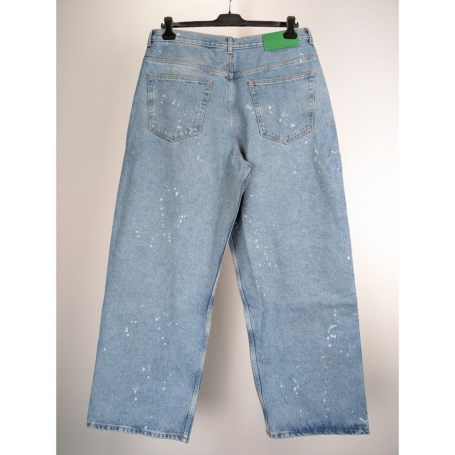 Off-White o1rshd1 Paint Wide Leg Tapered Jeans in Blue Size US 36 / EU 52 - 1 Thumbnail