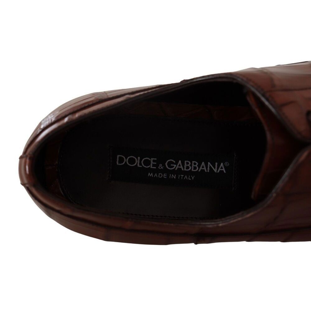 Dolce & Gabbana Dolce & Gabbana Elegant Exotic Crocodile Leather Formal Shoe Size US 11 / EU 44 - 7 Thumbnail