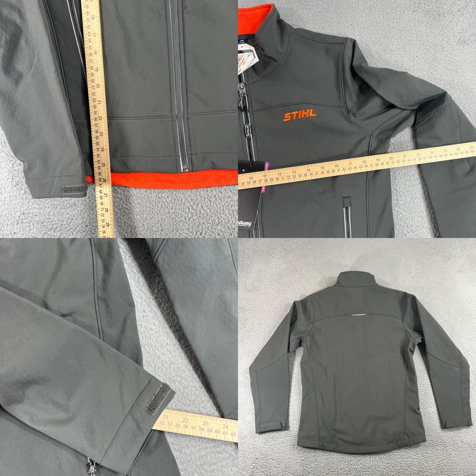 Vintage STIHL Outfitters Womens Regular Zip-Up Gray Softshell Jacket Size M / US 6-8 / IT 42-44 - 8 Thumbnail