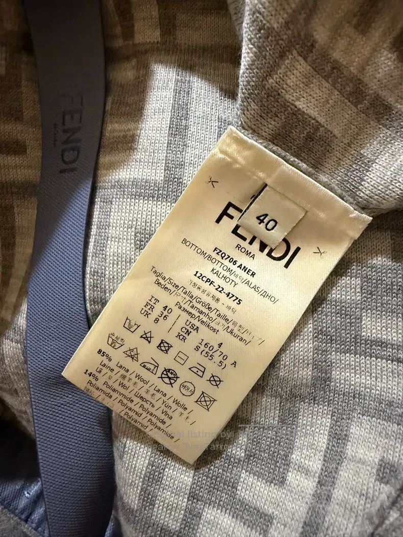 Fendi Fendi SS23 Monogrammed Wool Long Skirt Set, Wool Vest and Size XS / US 0-2 / IT 36-38 - 3 Thumbnail