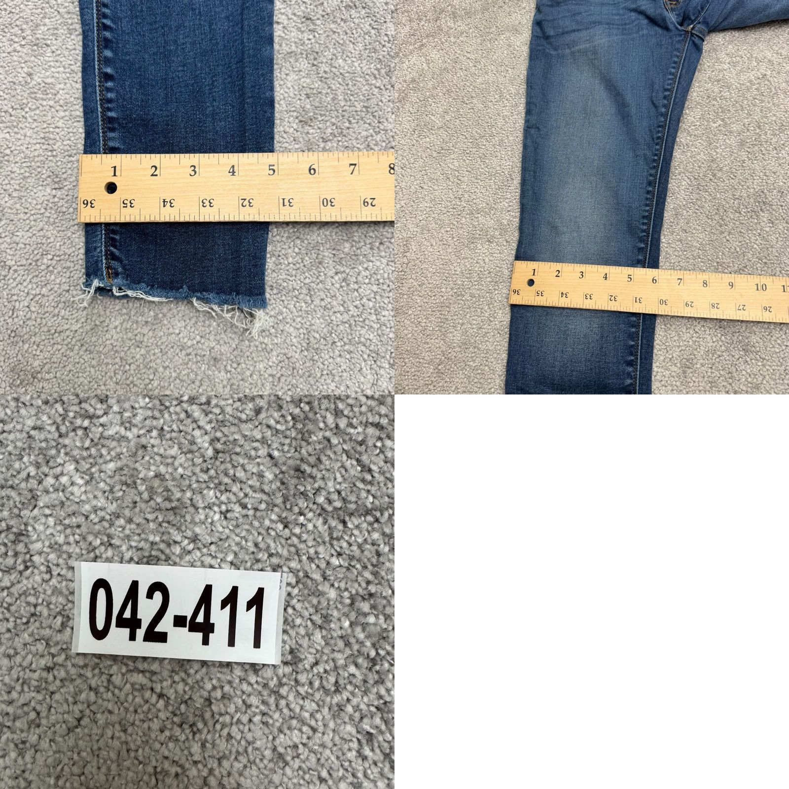 Hudson Hudson Krista Womens 26 Jeans Skinny Ankle Dark Wash Denim Stretch Raw Hem Sukh Size 26" / US 2 / IT 38 - 10 Thumbnail