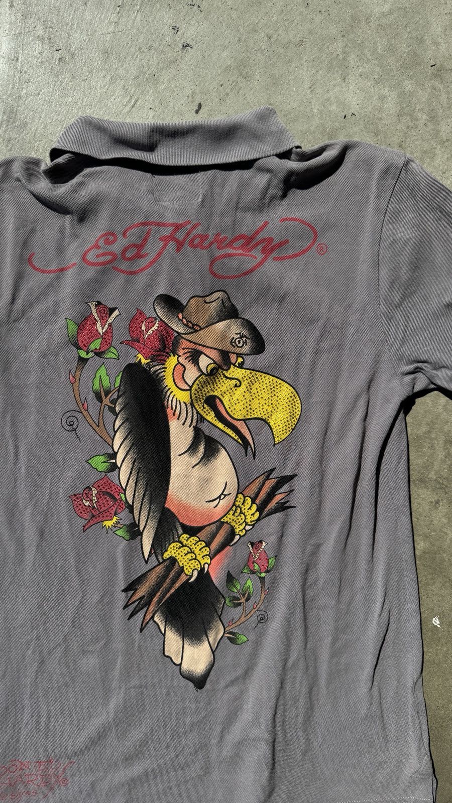 Ed Hardy Ed Hardy Rhinestone Vulture Polo Size US M / EU 48-50 / 2 - 2 Thumbnail