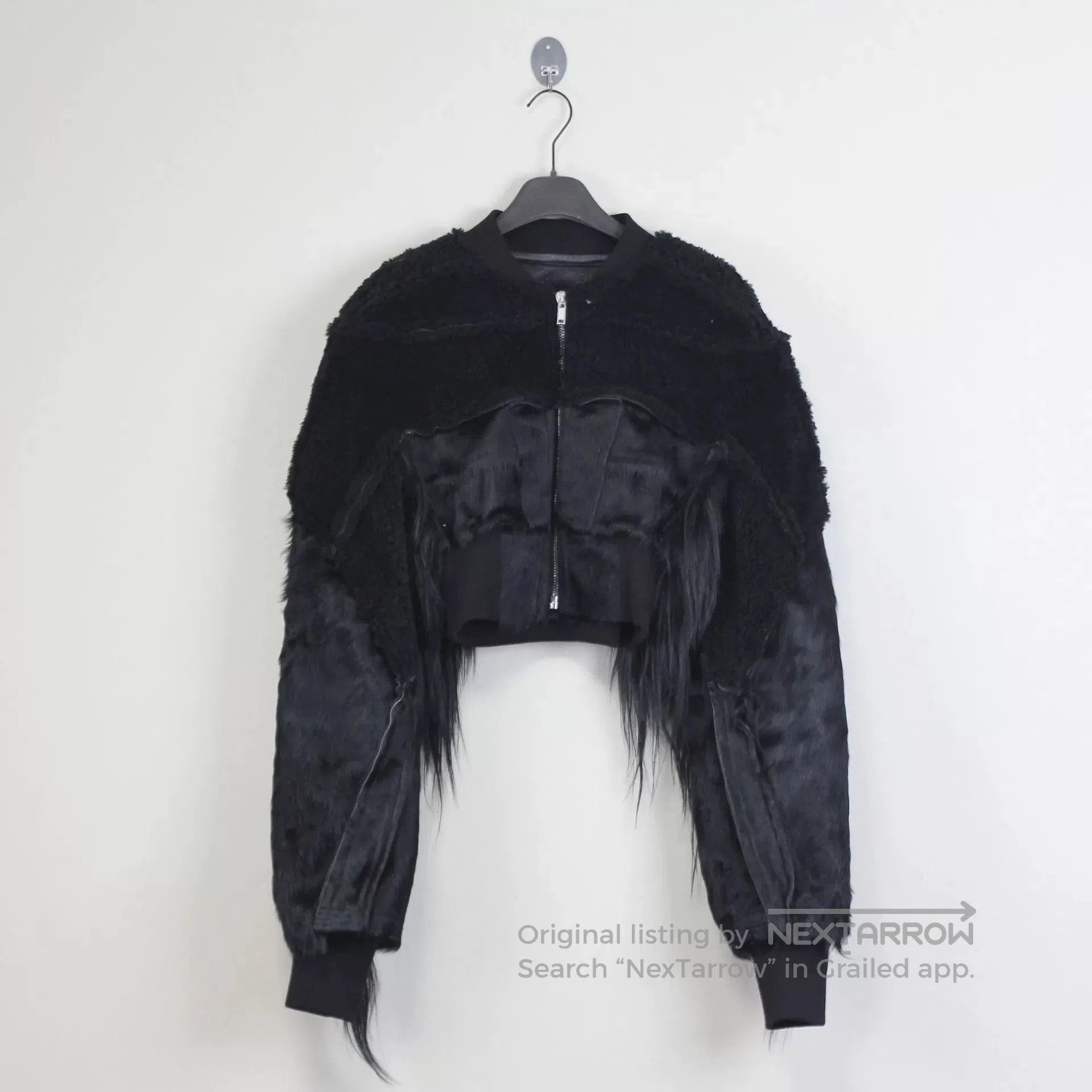 Rick Owens Rick Owens Black Mixed Material Jacket. Size US XXS / EU 40 - 1 Thumbnail