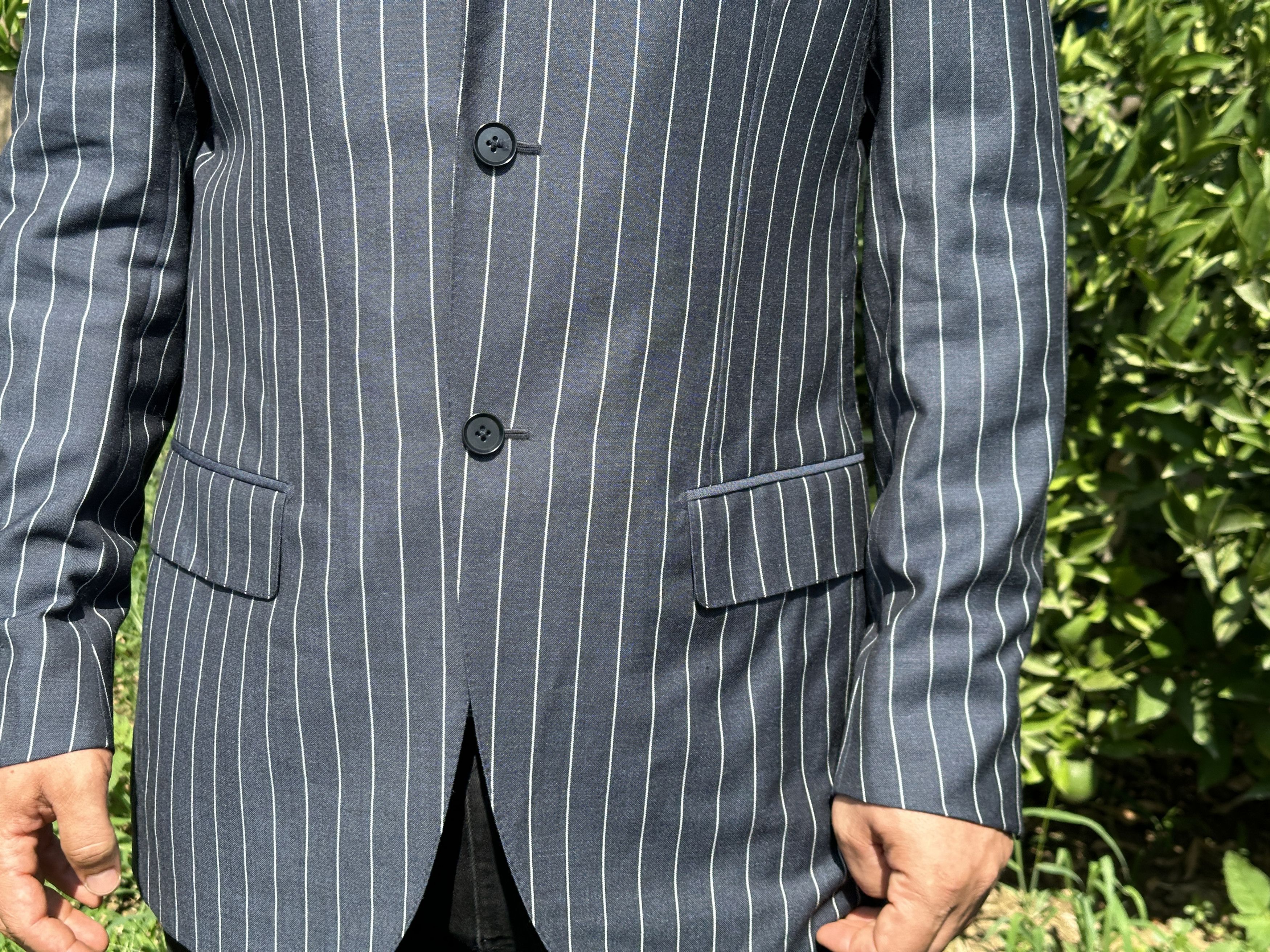 Isaia Isaia Napoli Royal Blazer Suit Formal Striped Jacket Size 52 Size 52R - 15 Thumbnail