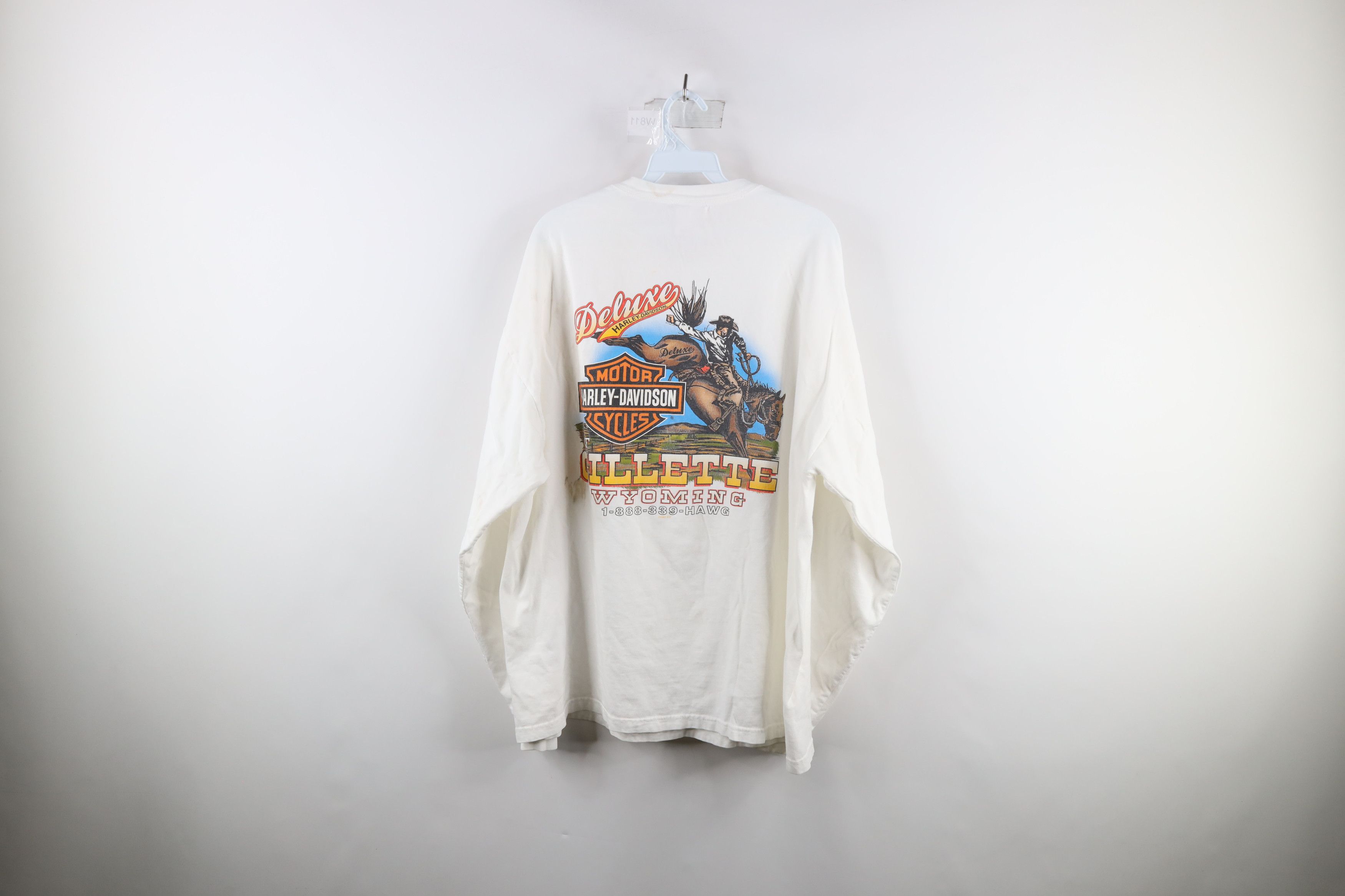 Harley Davidson Vintage Harley Davidson Fire Flames Long Sleeve T-Shirt USA Size US XXL / EU 58 / 5 - 15 Thumbnail